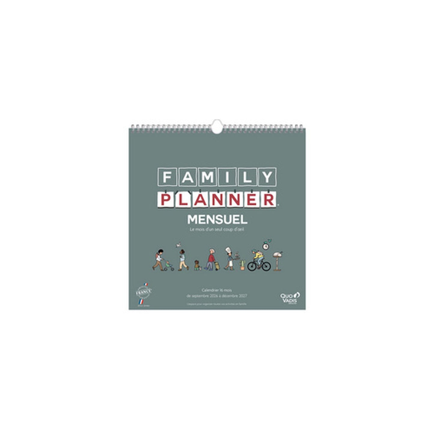 QUO VADIS Calendrier FAMILY PLANNER MENSUEL, 2026/2027