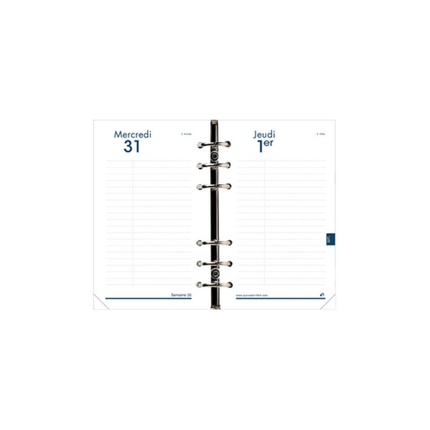 QUO VADIS Recharge Timer 17, 1 jour par page, 2026/2027