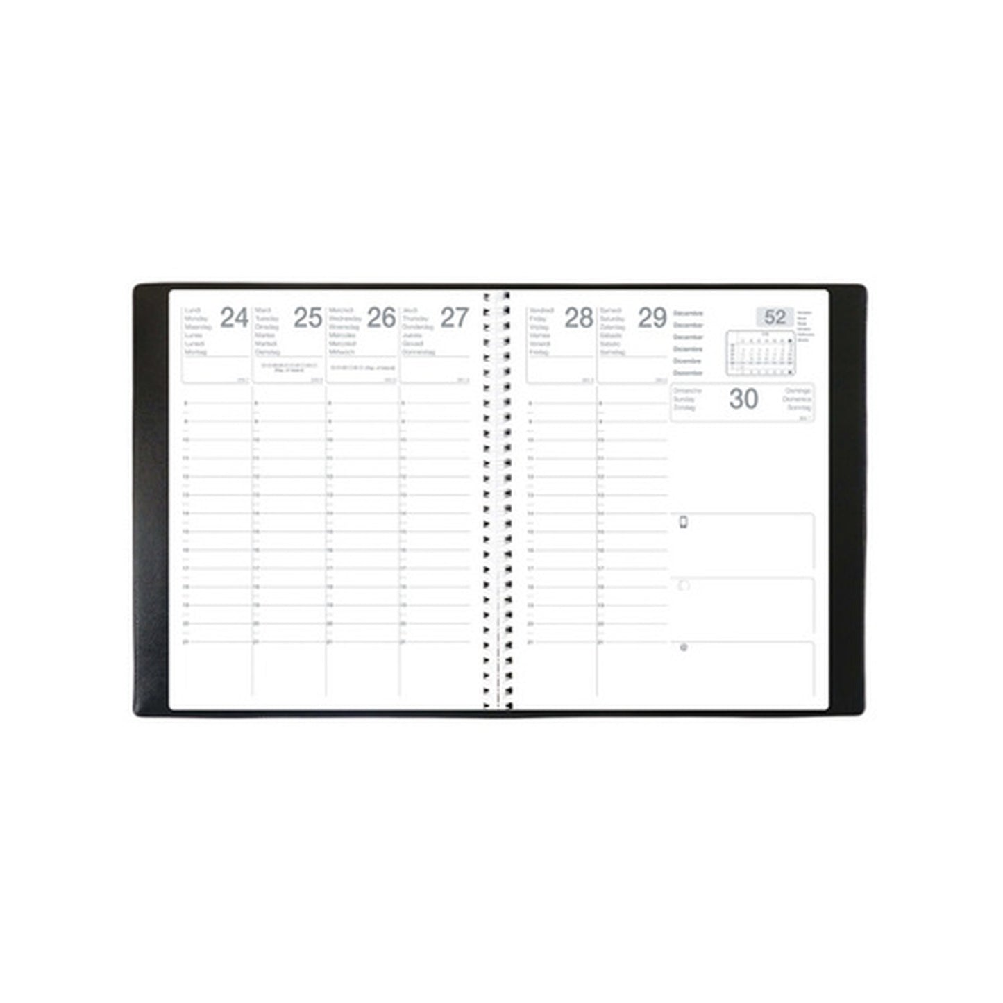 QUO VADIS EXDI Agenda "MERCURE S", 210 x 270 mm, 2027, noir