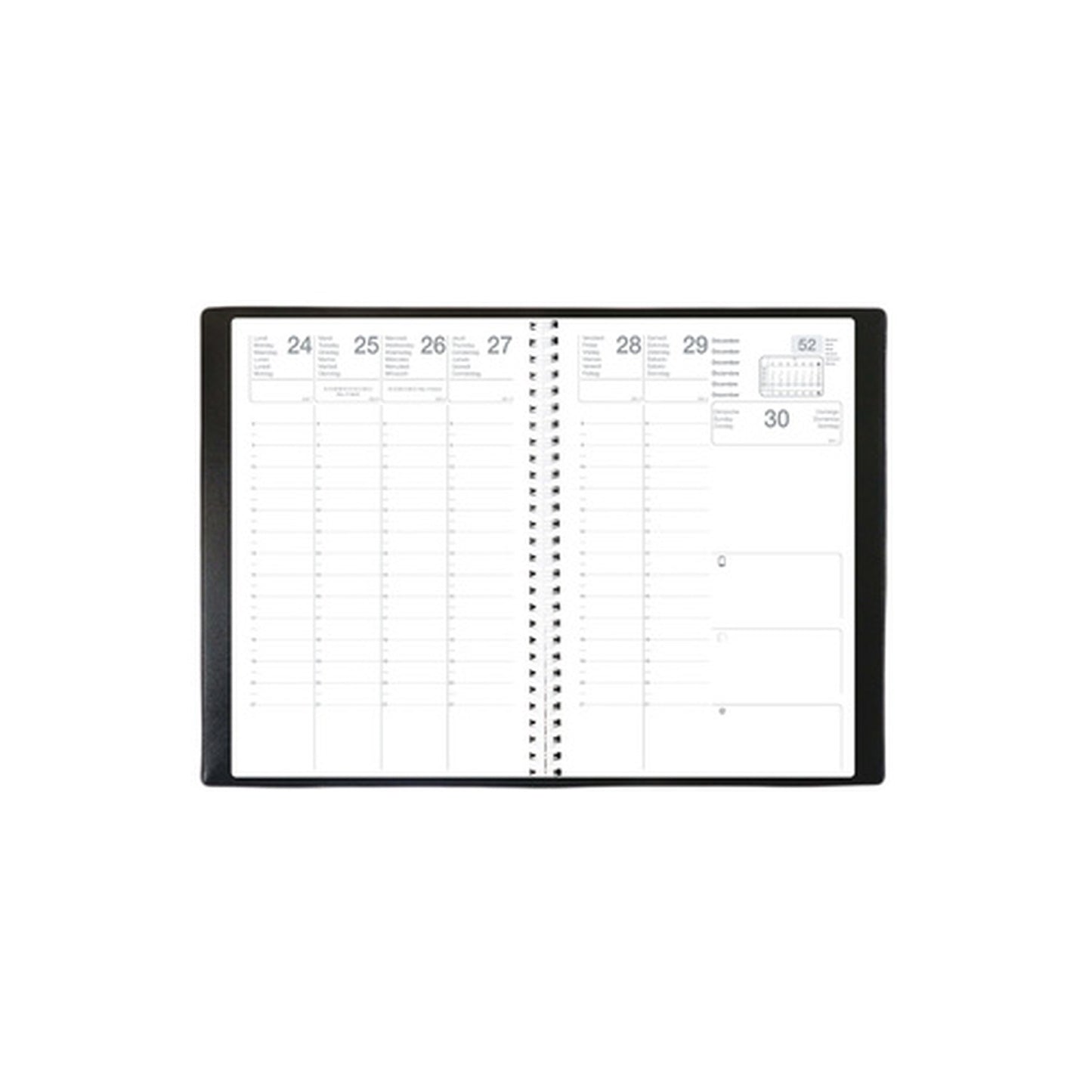 QUO VADIS EXDI Agenda "OLYMPE S", 160 x 240 mm, 2027, noir