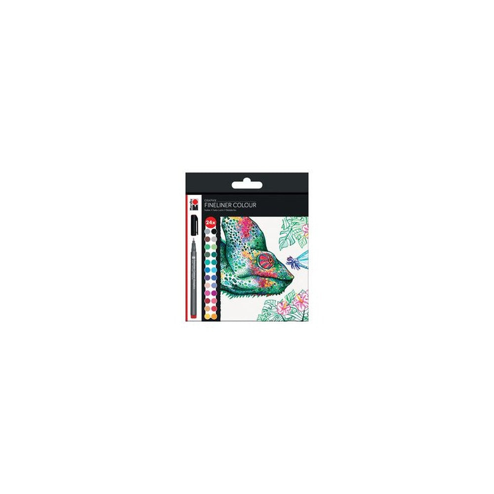 Marabu Fineliner COLOUR GRAPHIX HYPNOTIZE, étui carton de 24