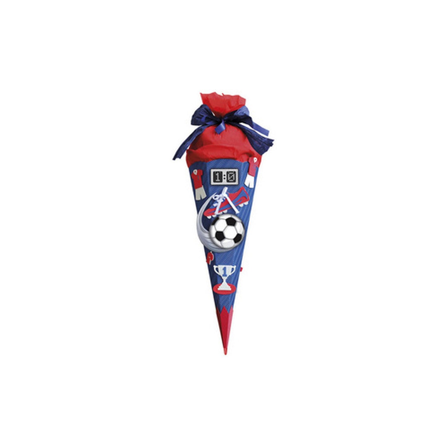 ROTH Schultüten-Bastelset "Soccer blau/weiß", 6-eckig, 680mm