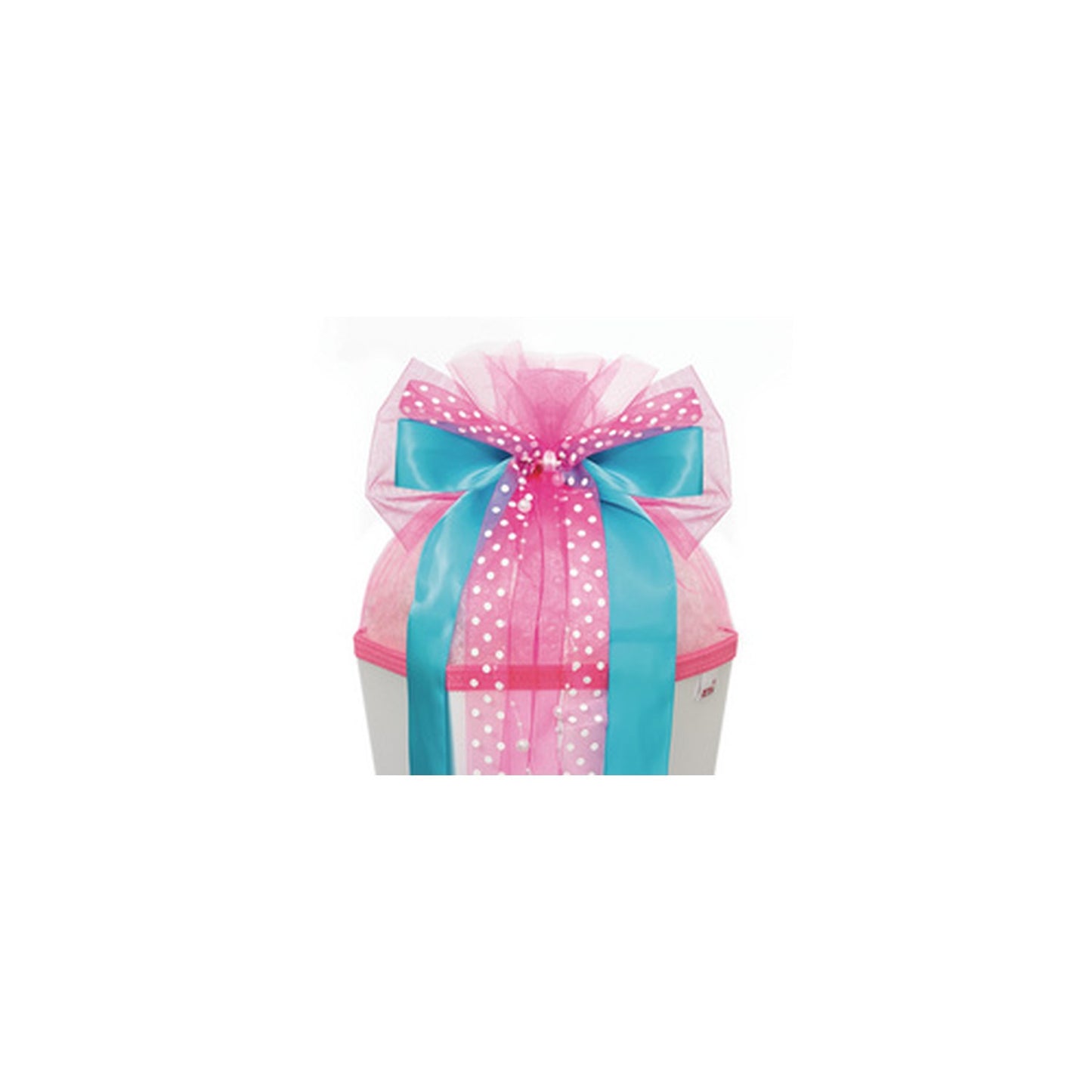 ROTH Ruban pour cornet scolaire "Pink Dots", bleu clair/rose
