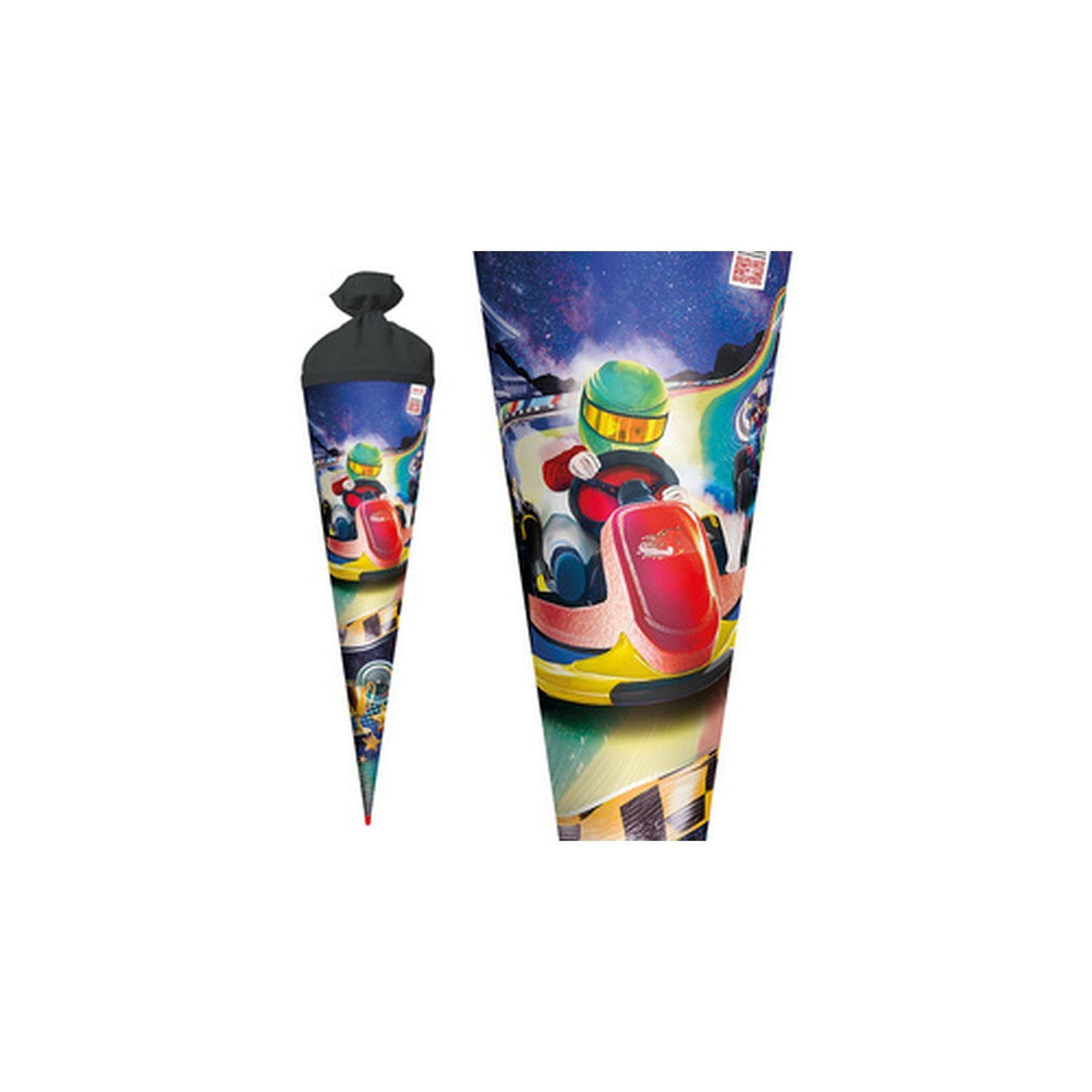 ROTH Schultüte "Kart Race", rund, 700 mm, Folie