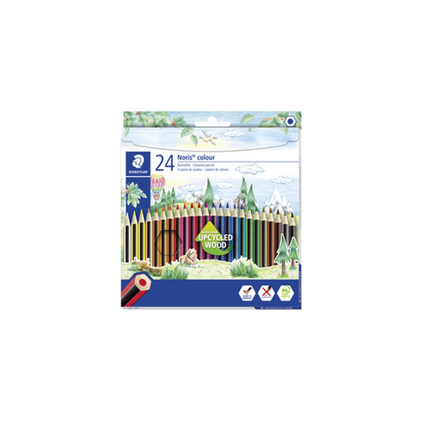 STAEDTLER Crayon de couleur Noris Colour, étui carton de 24