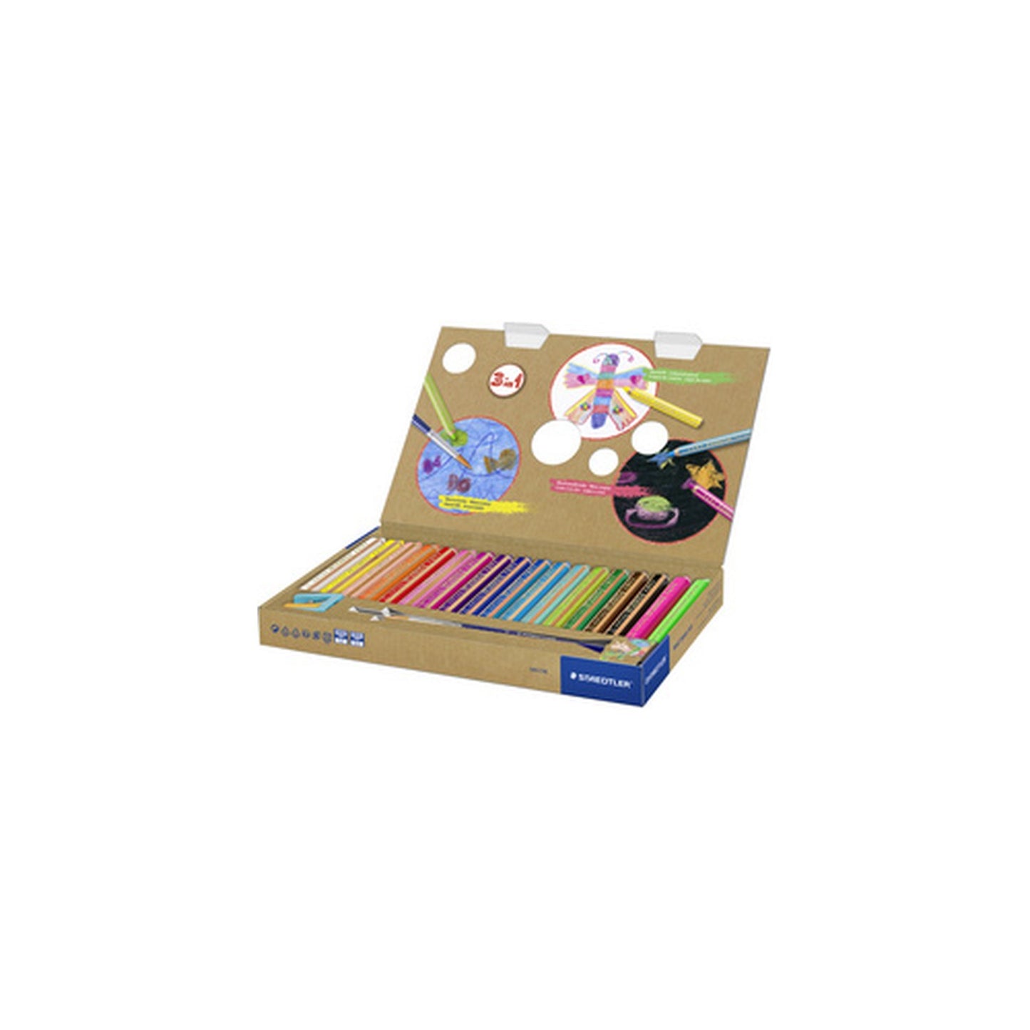 STAEDTLER Crayon de couleur hexagonal Noris junior, étui