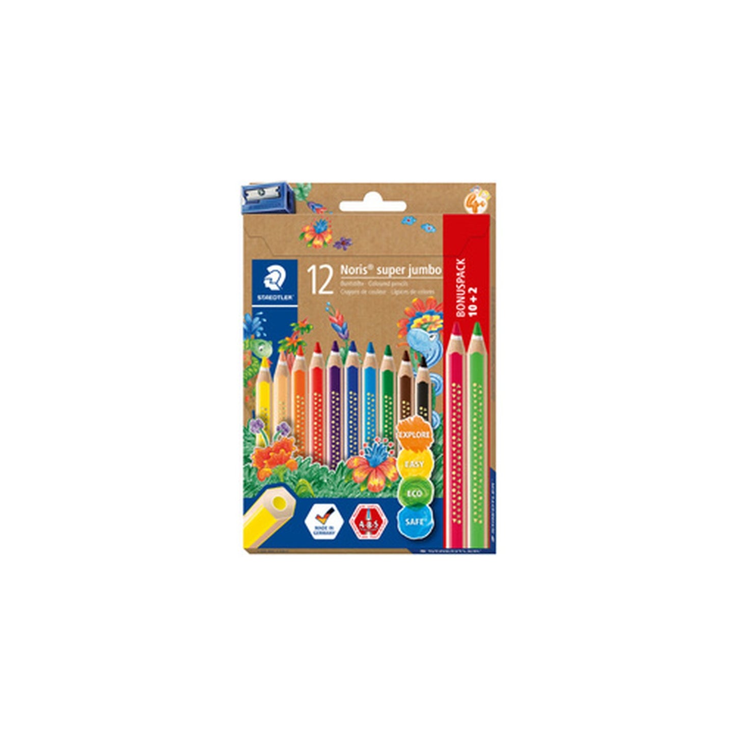 STAEDTLER Crayon de couleur Noris super jumbo, 10+2
