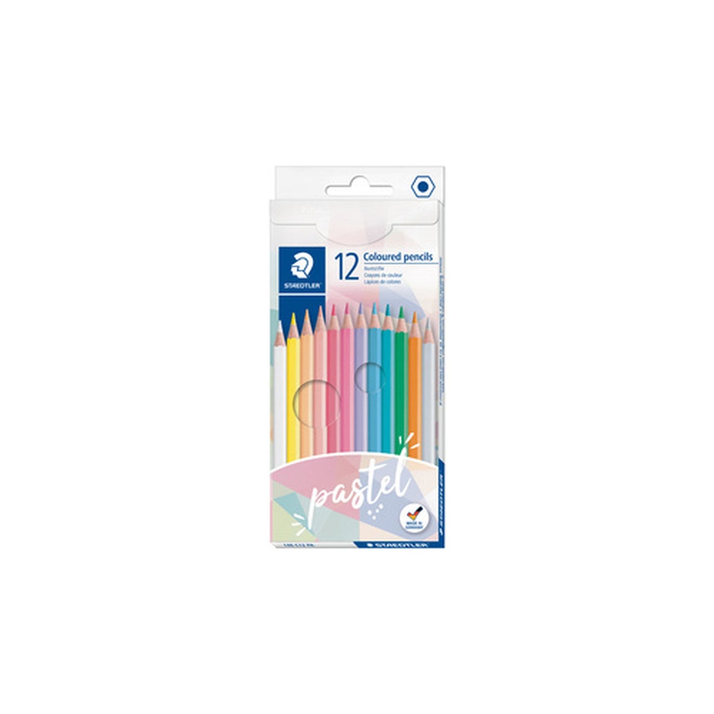 STAEDTLER Crayons de couleur pastel, étui carton de 12