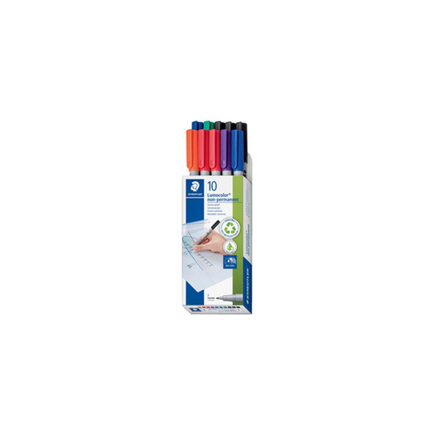 STAEDTLER Marqueur non-permanent 316F Lumocolor, étui de 10