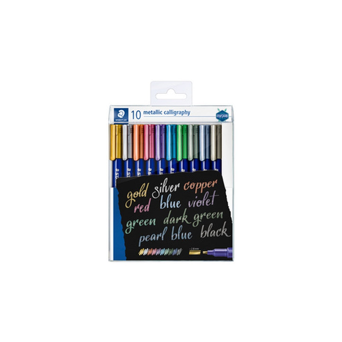 STAEDTLER Marqueur permanent metallic calligraphy, étui 10