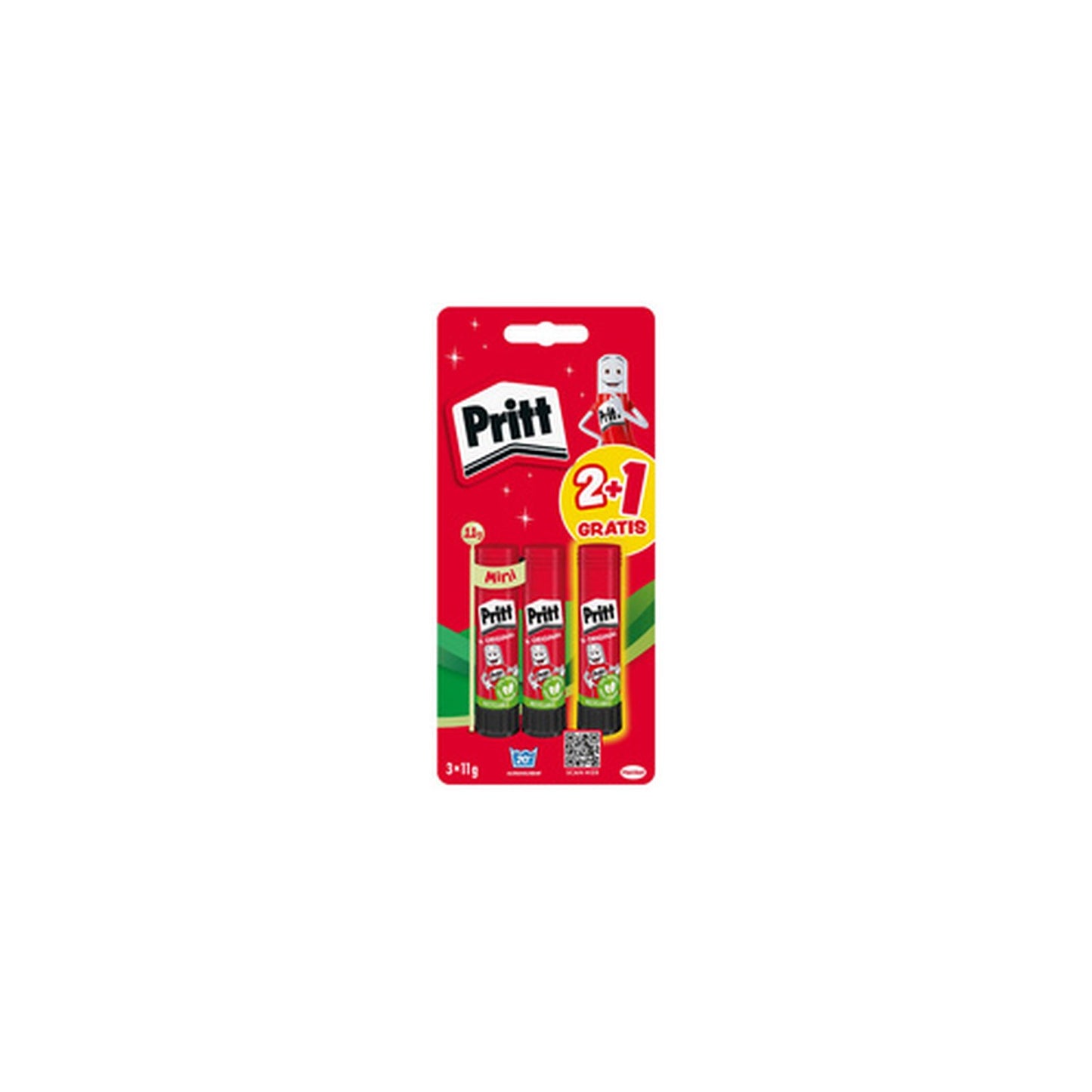 Pritt Bâton de colle BTS 2025, 3 x 11 g