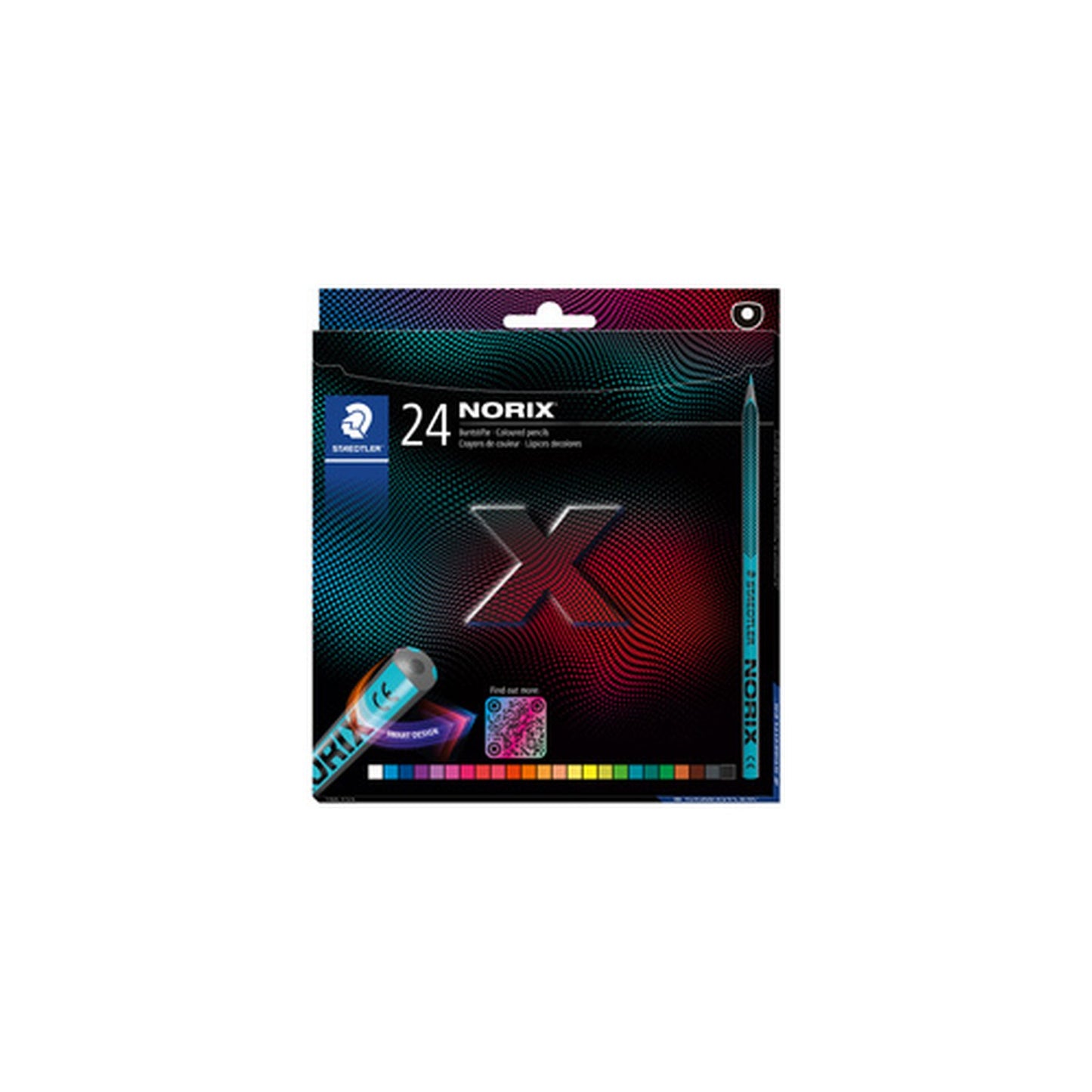 STAEDTLER Crayon de couleur NORIX, étui en carton de 24