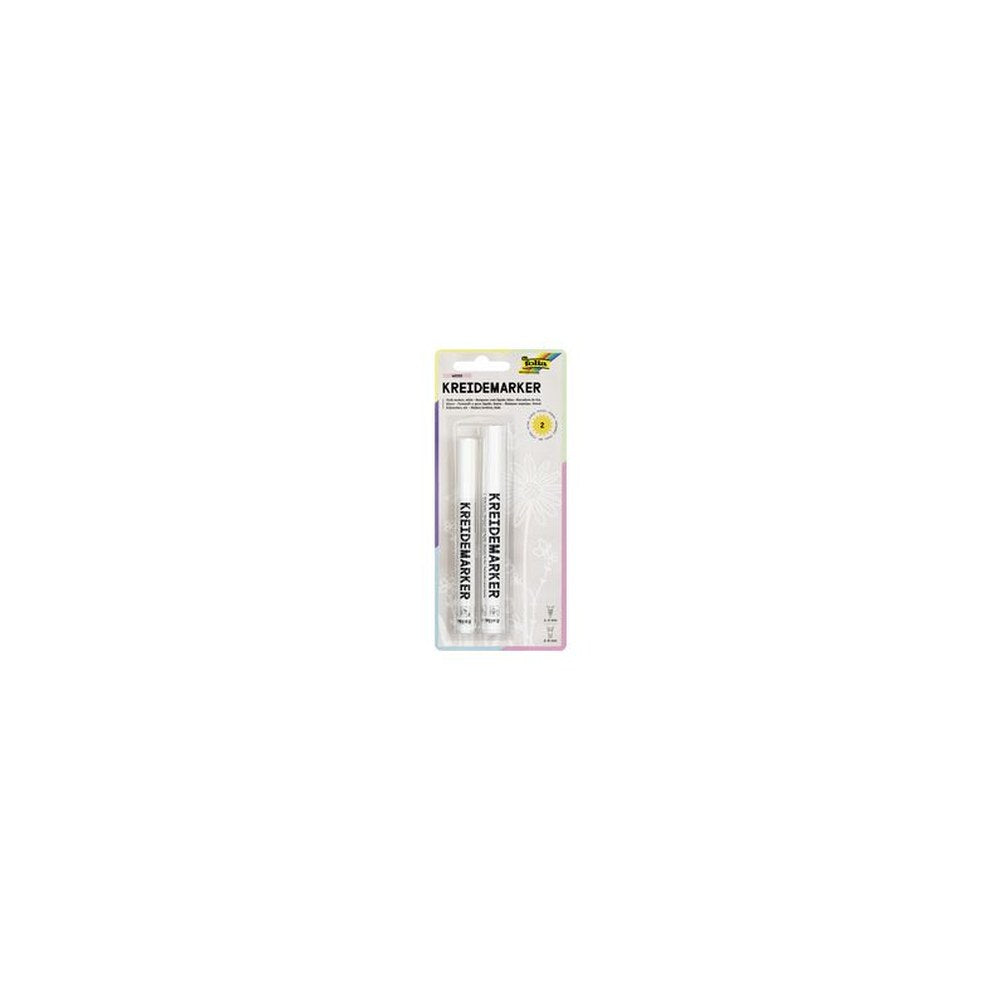 folia Marqueur craie, set de 2, blanc