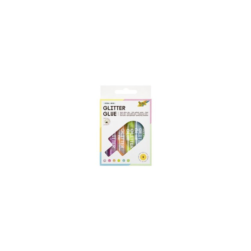 folia Colle pailletée "Glitterglue SPIRAL NEON", assortie