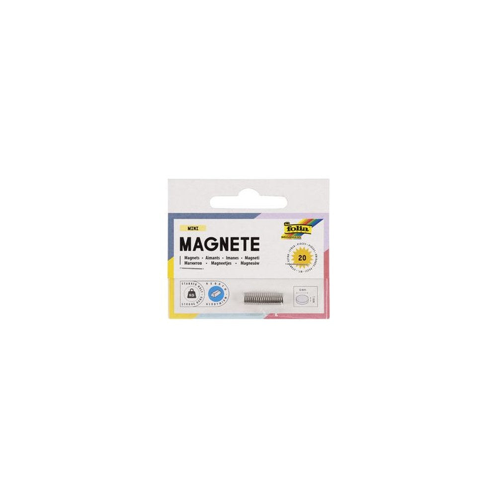 folia Mini-aimant néodyme, diamètre: 6 mm x (H)1 mm, argent