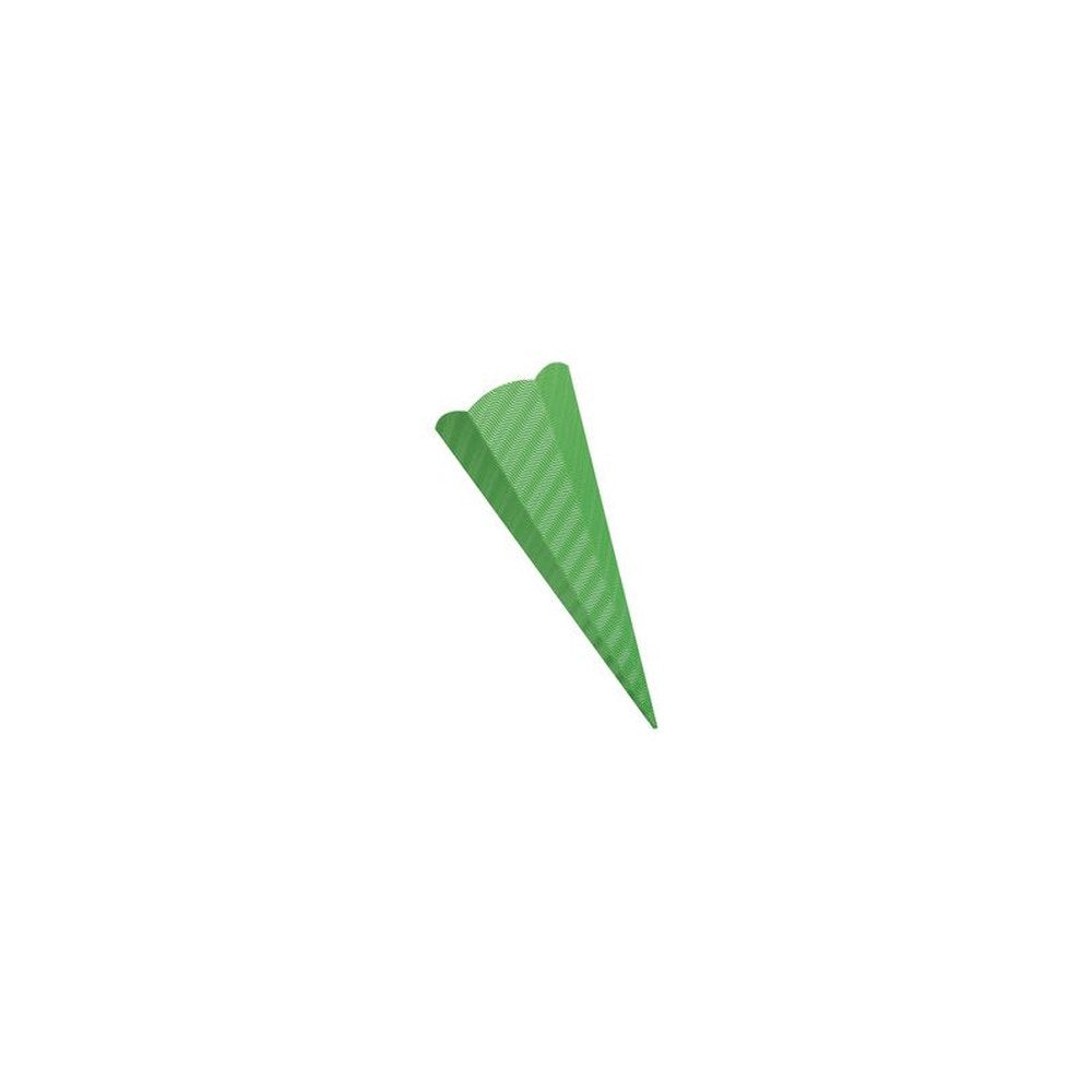 folia Schultüten-Zuschnitt, 3D-Wellpappe, 6-eckig, grün