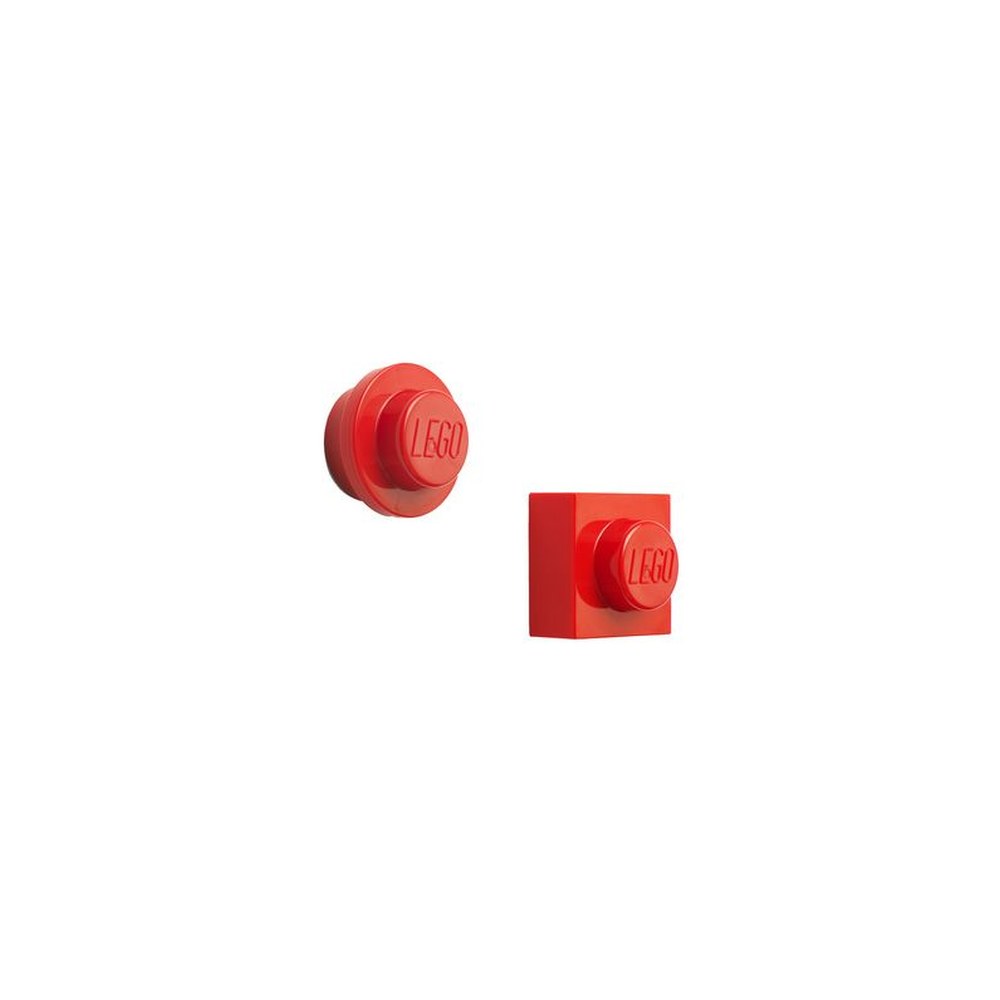 LEGO Set d'aimants, 2 pièces, rouge