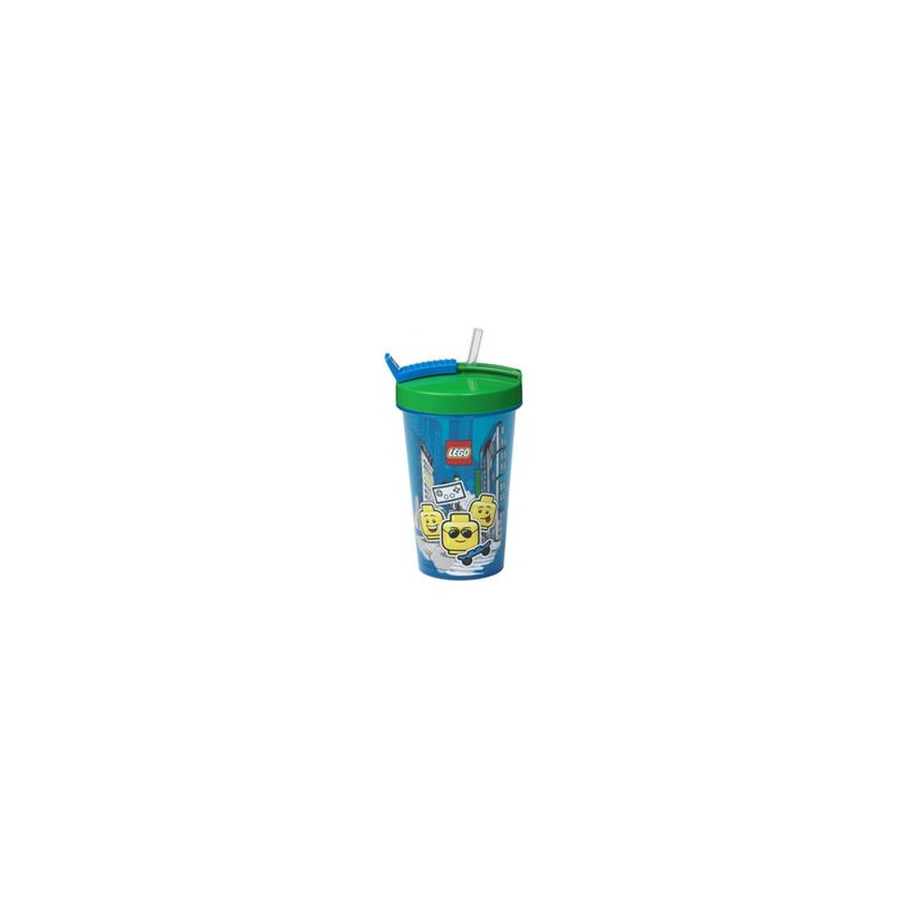 LEGO Gobelet avec paille ICONIC BOY, 0,5 litre