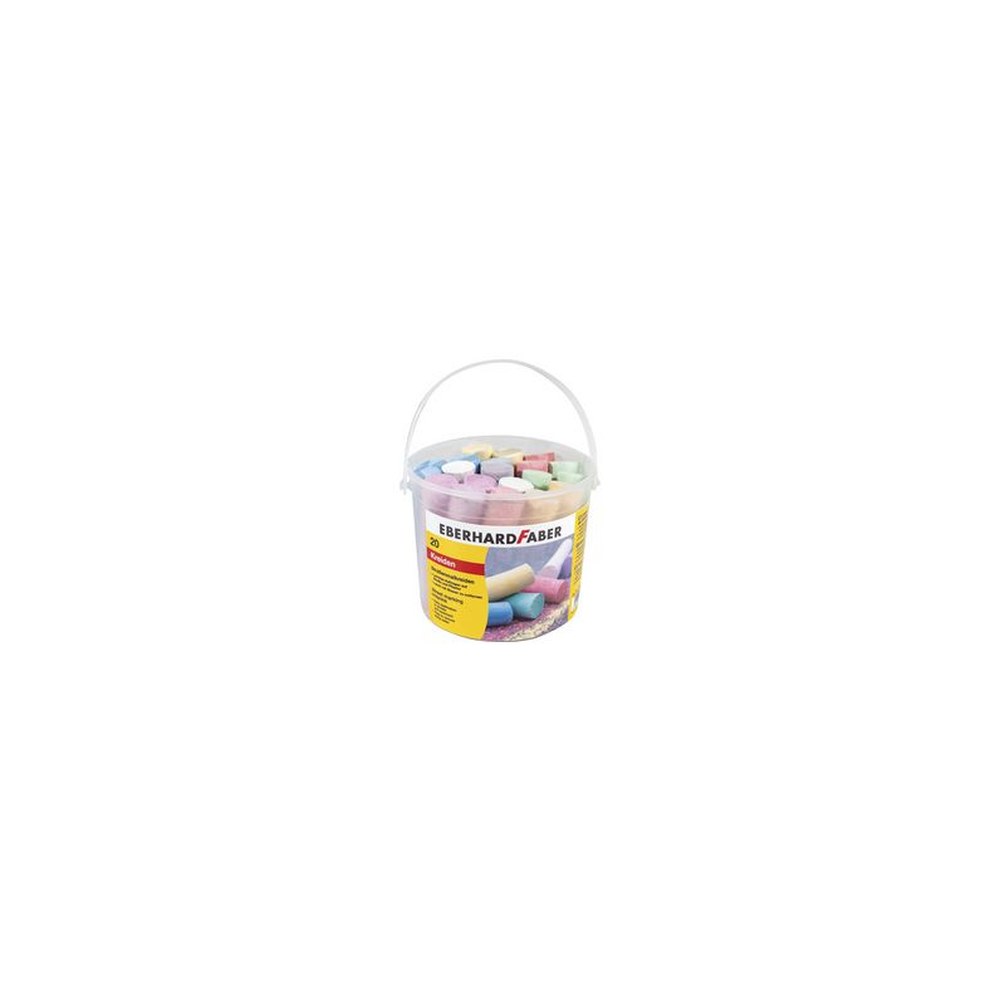 EBERHARD FABER Craie de trottoir, seau en plastique de 20