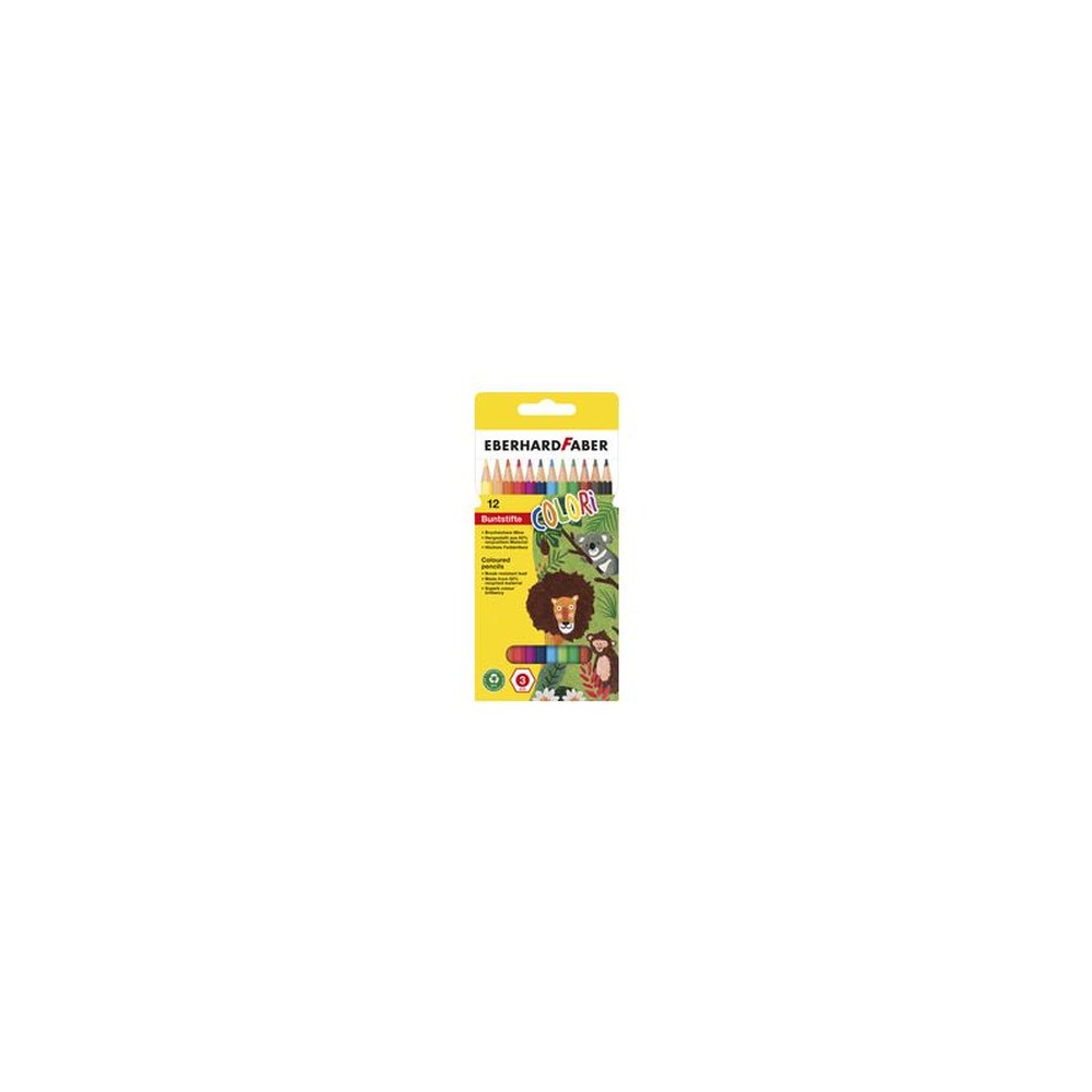 EBERHARD FABER Crayon de couleur COLORI, étui carton de 12