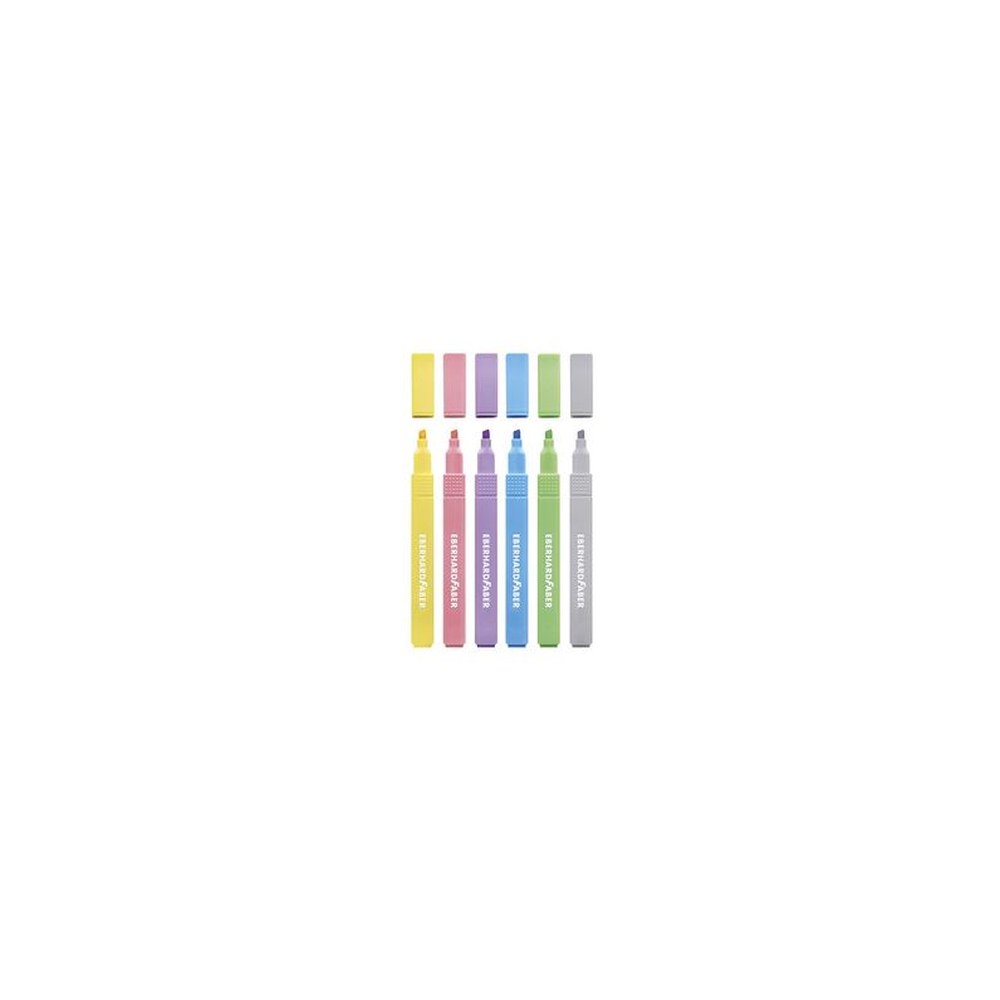 EBERHARD FABER Surligneur Slim, étui de 6, couleurs pastel