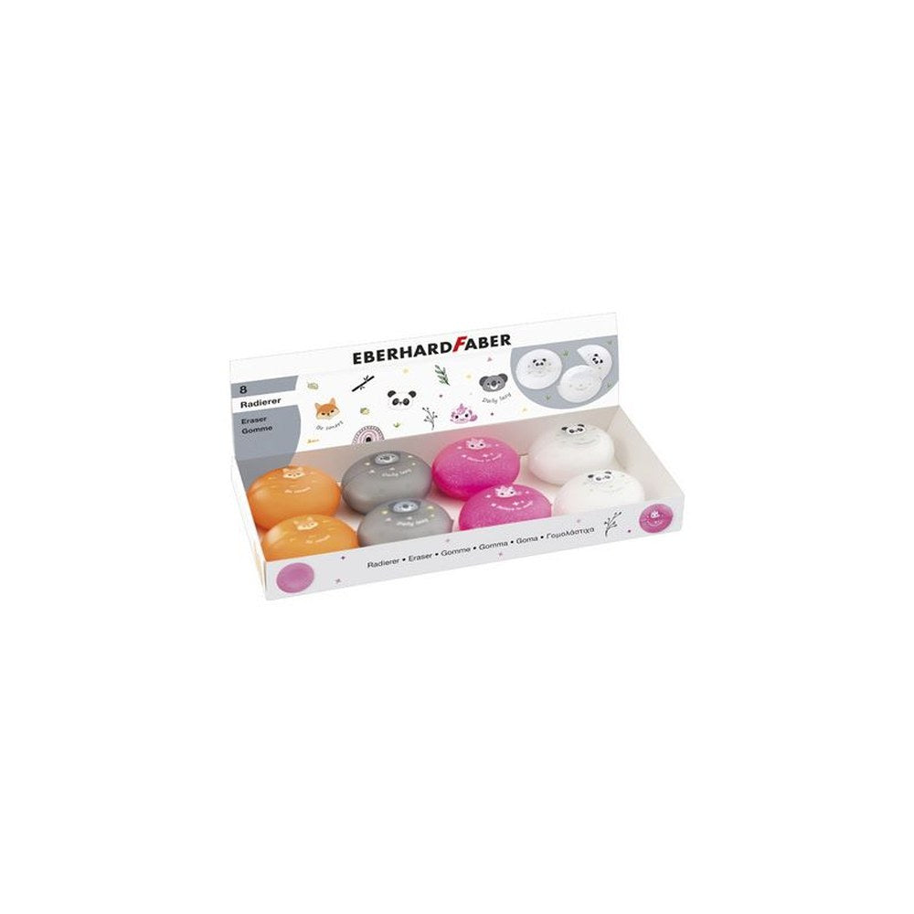 EBERHARD FABER Gomme en plastique Animal, présentoir de  8 x8