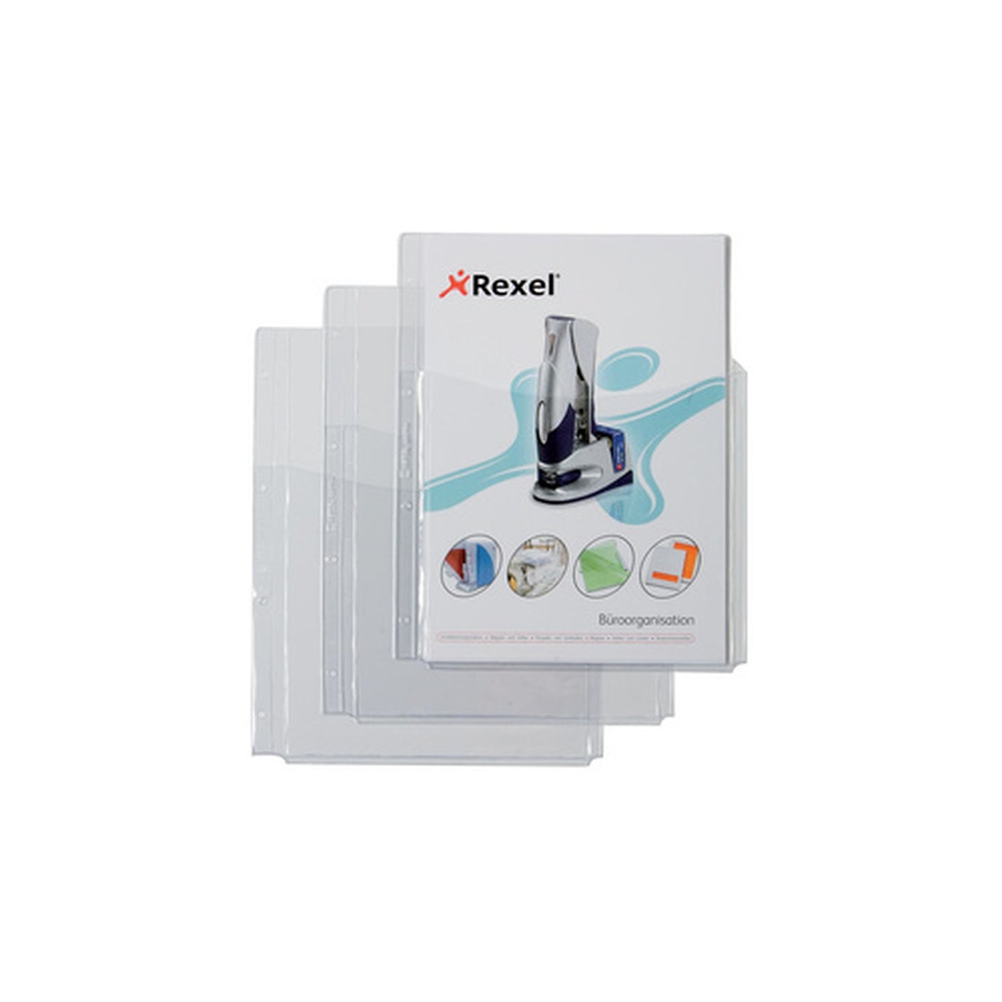 Rexel Pochette perforée avec poche à soufflet, A4, PVC