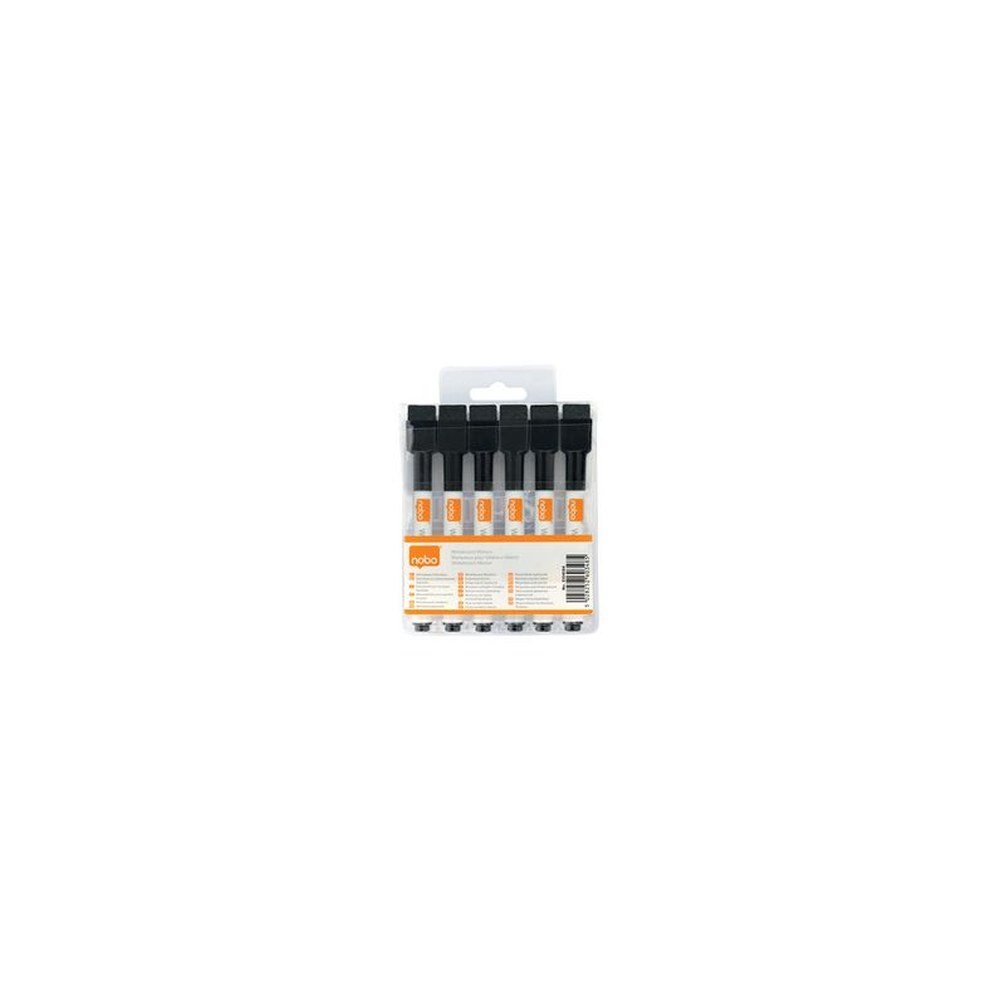 nobo Marqueur pour tableau blanc, set de 6, noir