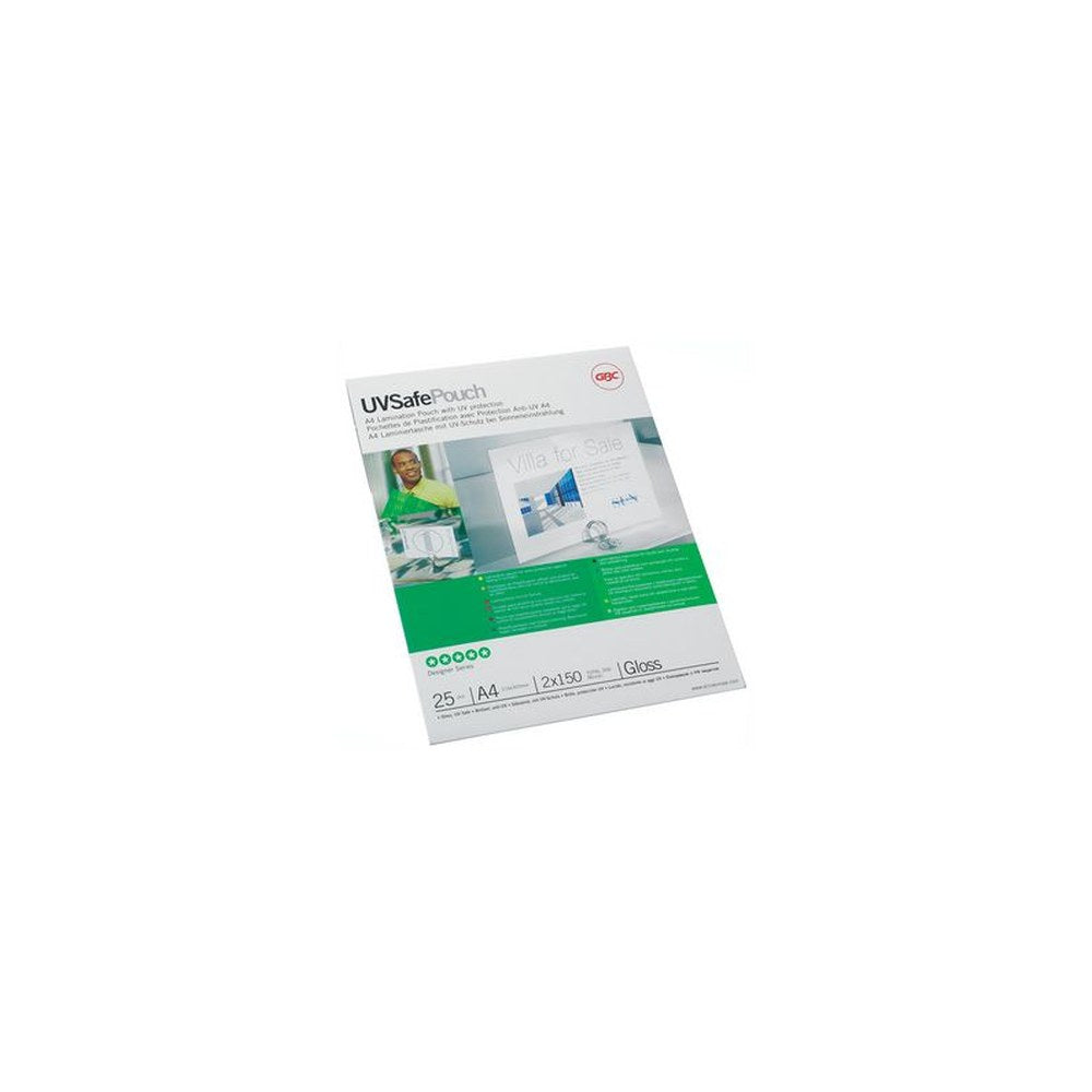 GBC Pochette de plastification UVSafePouch, A4, 300 microns