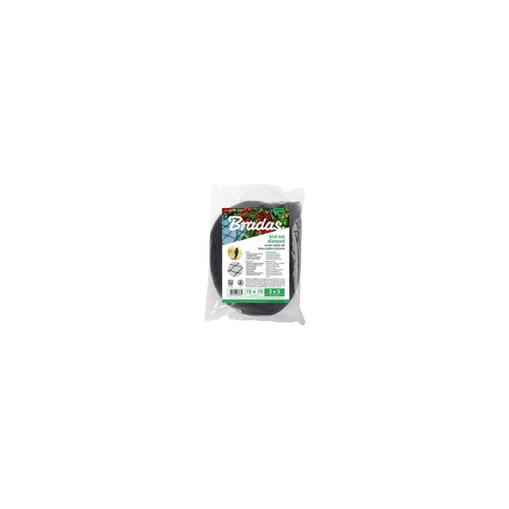 Bradas Filet de protection anti-oiseaux, 2 x 5 m, noir