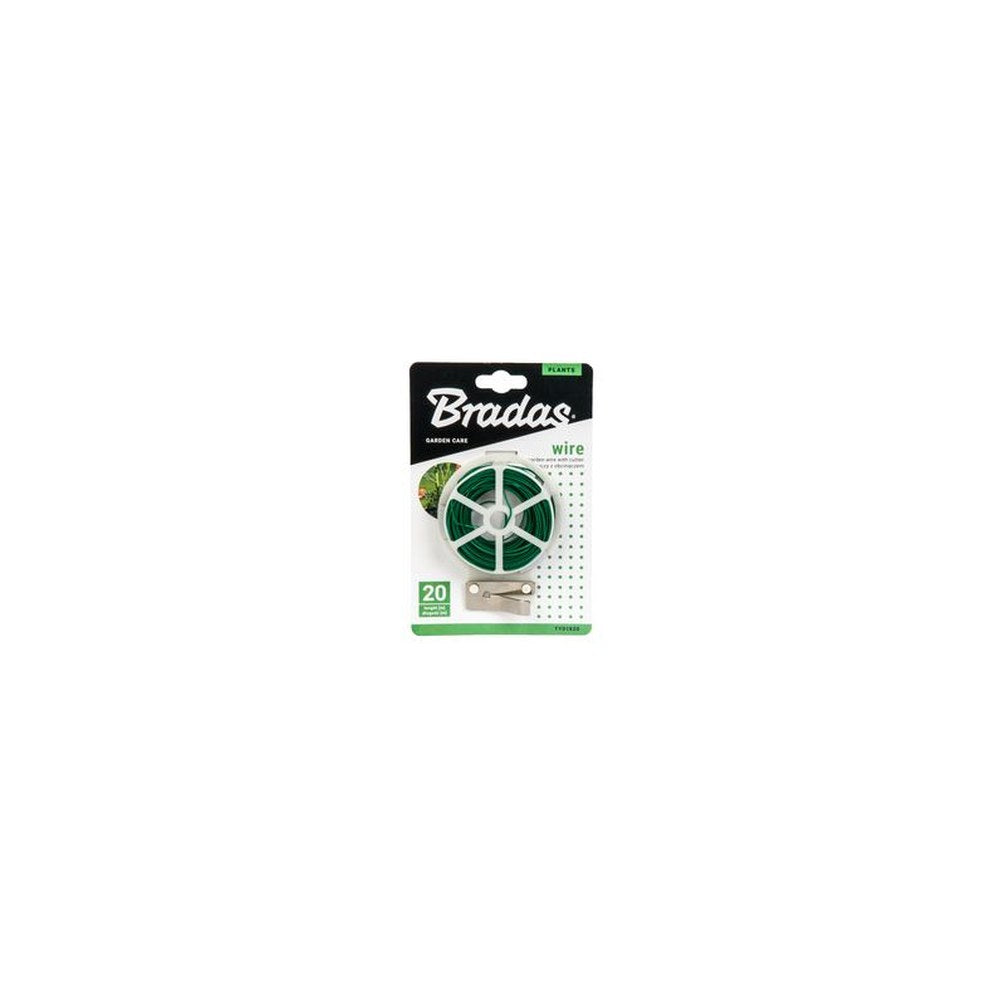 Bradas Fil de fer avec pince coupante, 30 m, vert