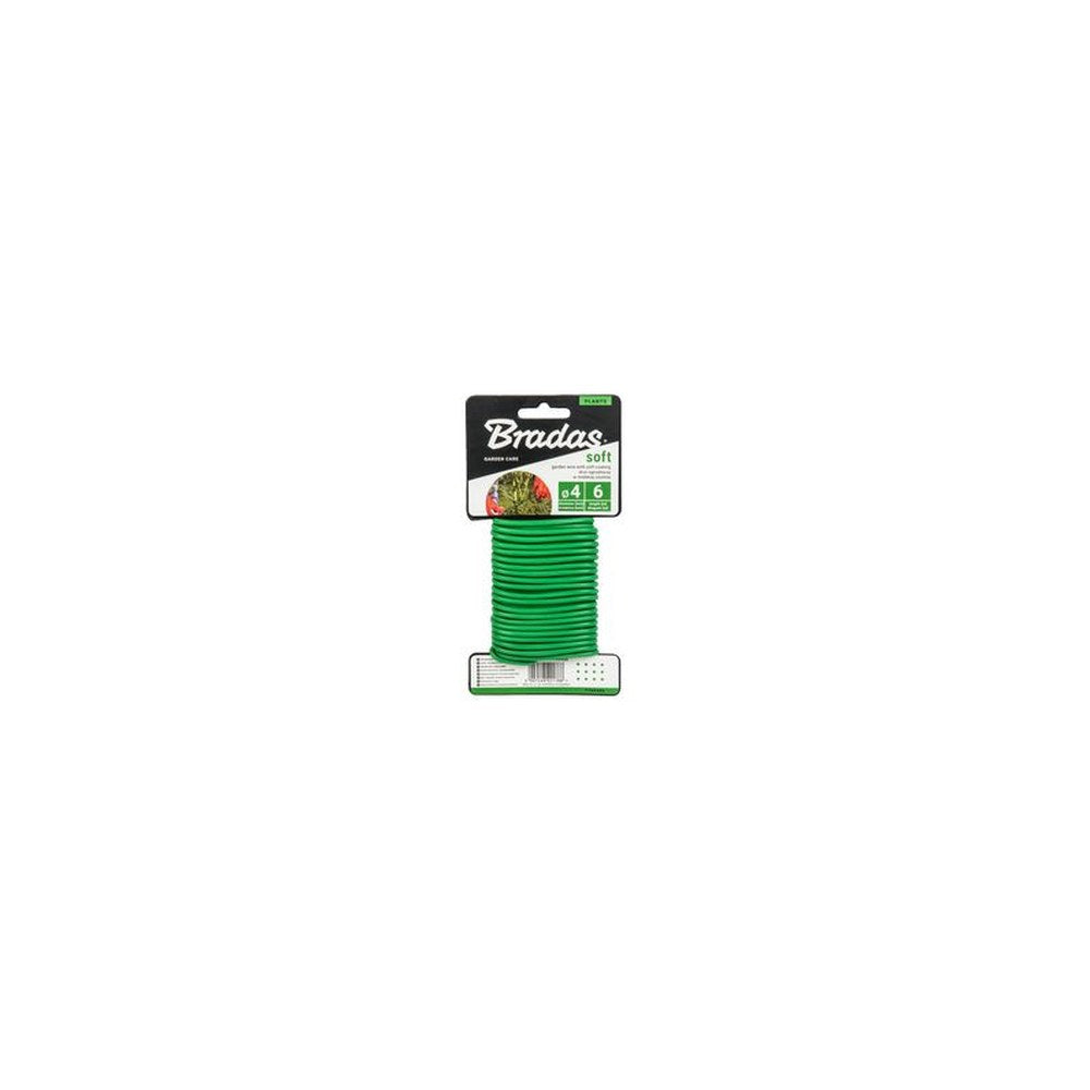 Bradas Fil de fer SOFT avec revêtement PVC, 5 mm x 4 m, vert