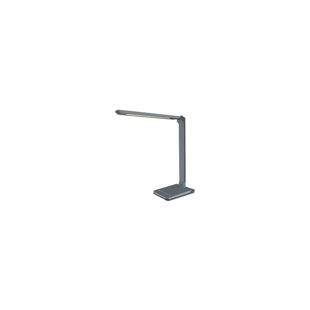 Hansa Lampe de bureau à LED Lumina, pied, gris métallisé