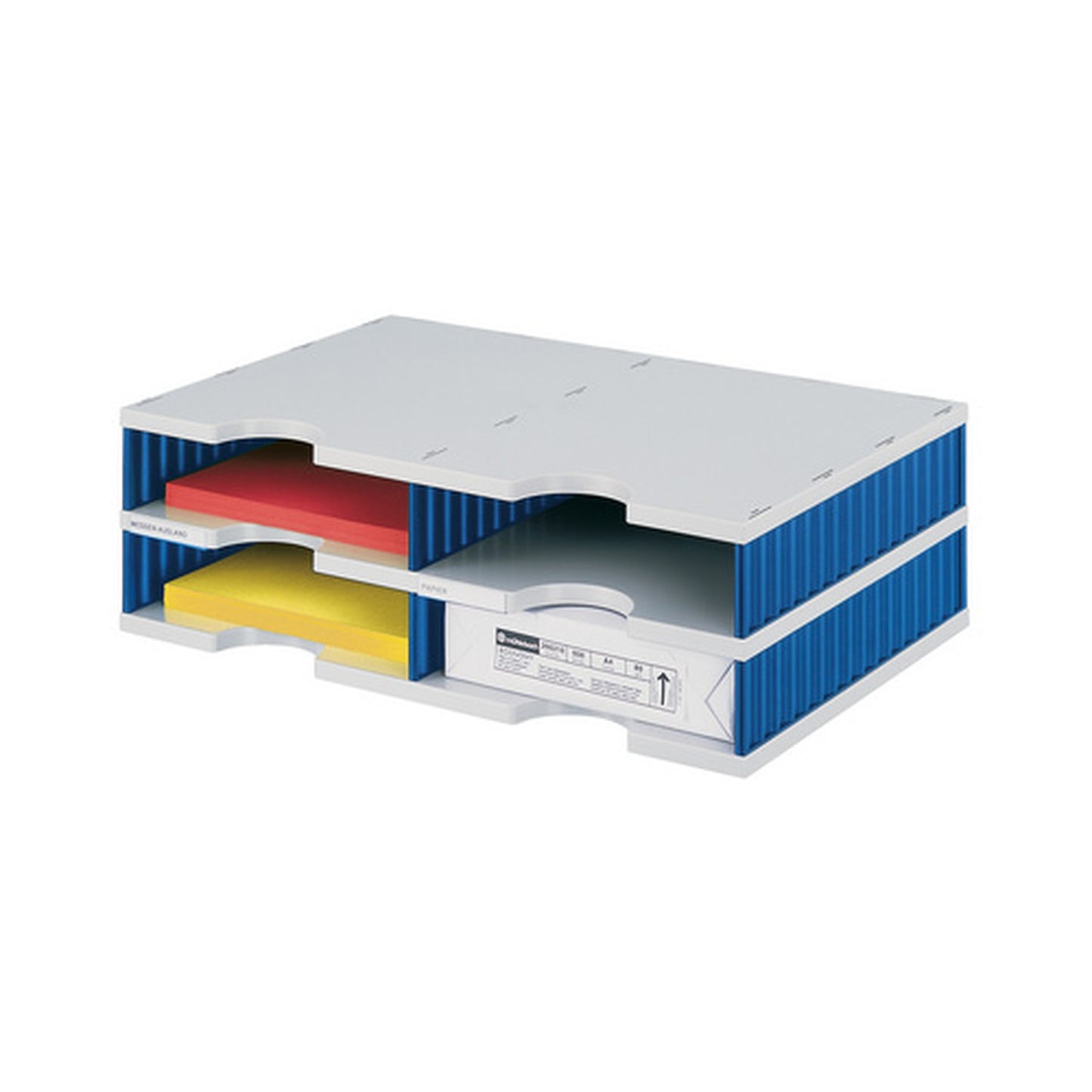 styro Module de base styrodoc duo 4 compartiments, bleu/gris