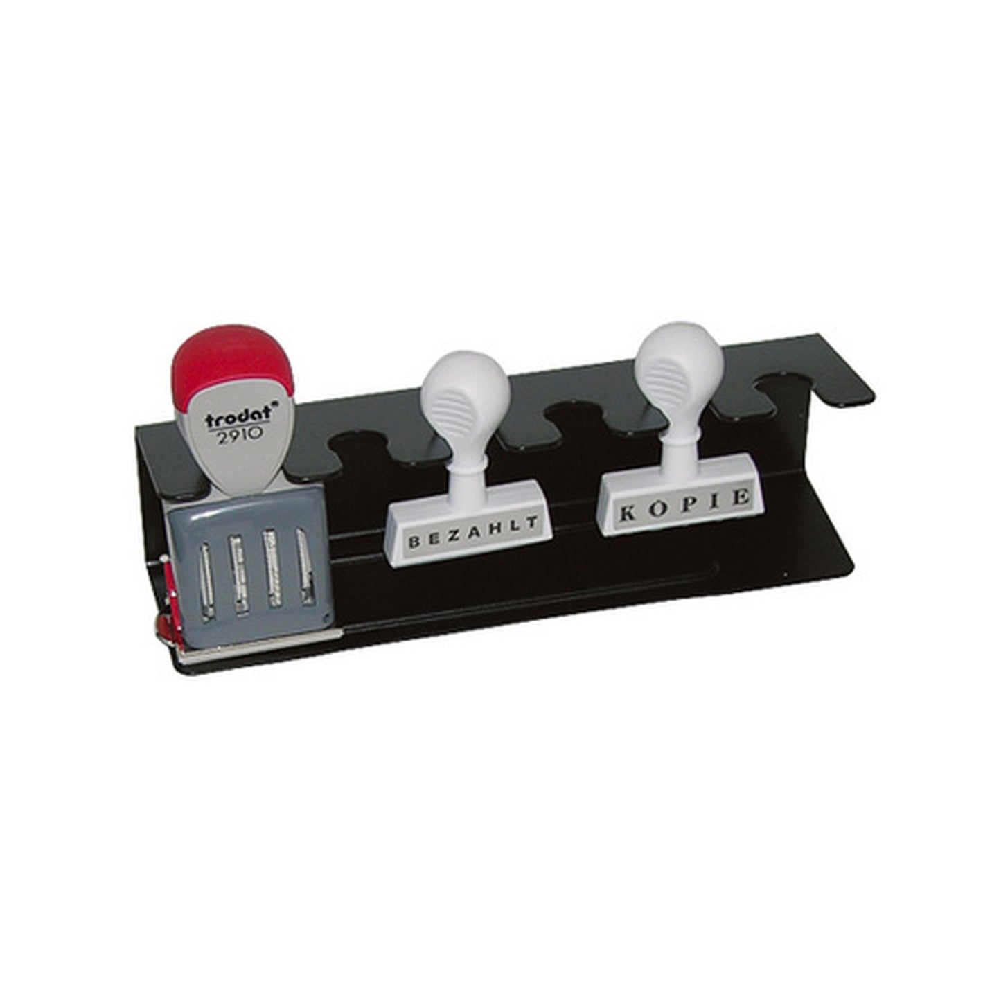 WEDO Porte-timbres, pour 4 timbres, droit, noir
