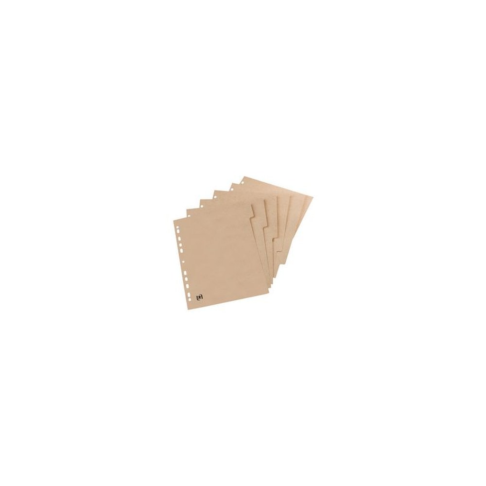 Oxford Intercalaires en carton Touareg, uni, A4, 6 touches
