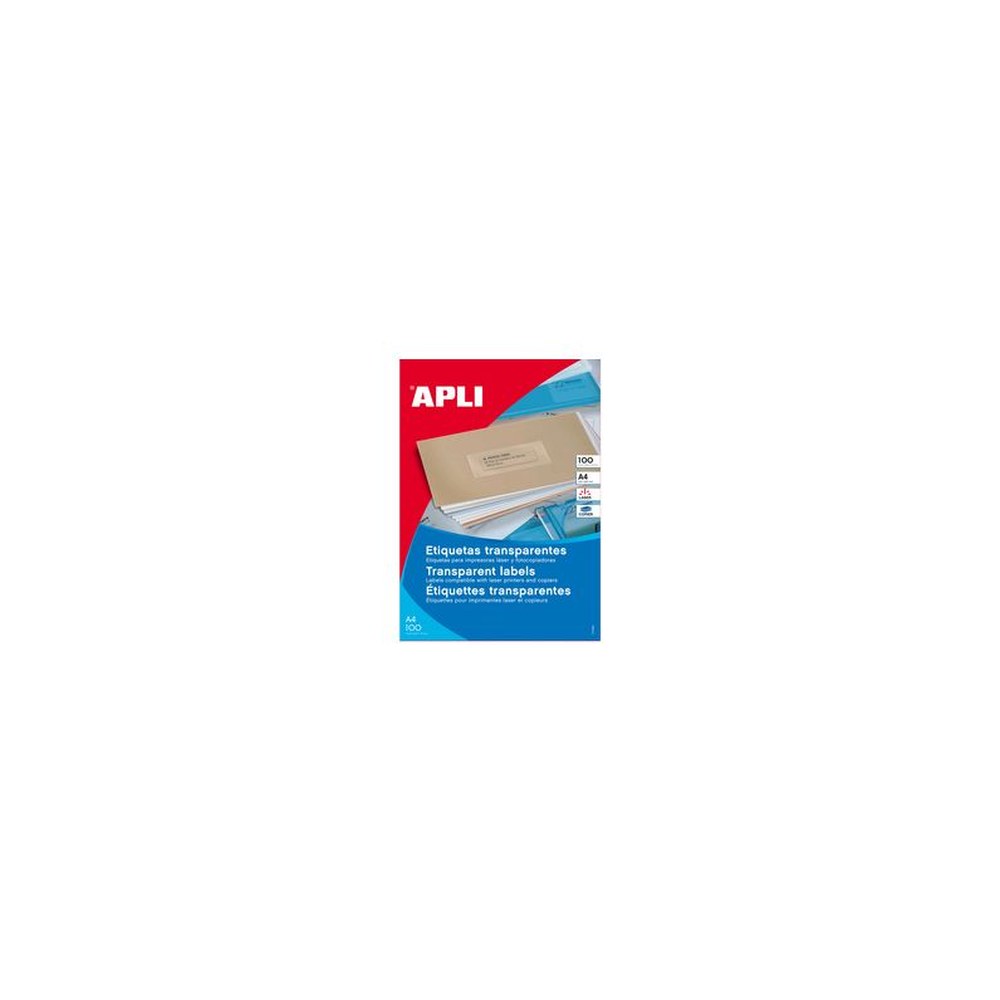APLI Etiquettes adresse transparentes, 48,5 x 25,4 mm