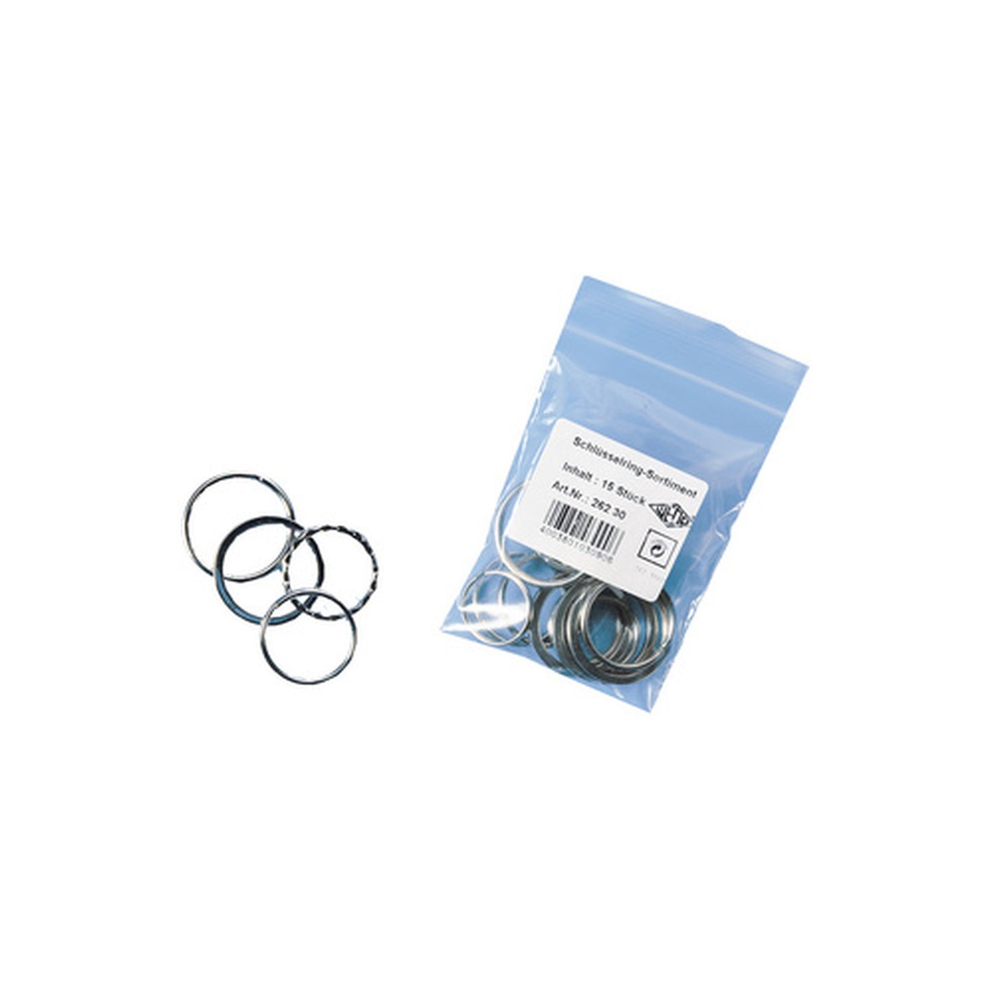 WEDO Anneaux porte-clé en métal, en sachet