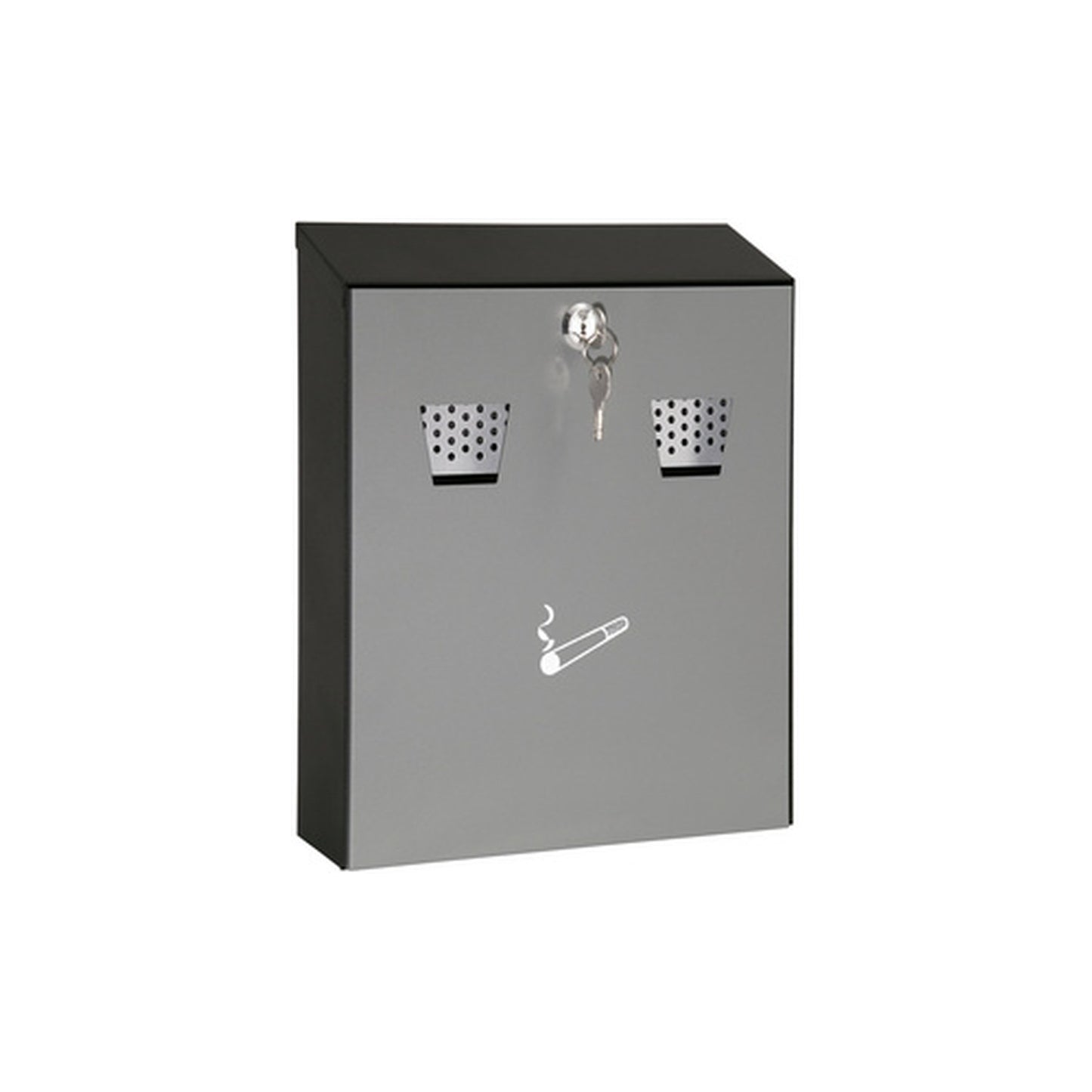 WEDO Cendrier mural compact, 3,1 litres, en tôle d'acier