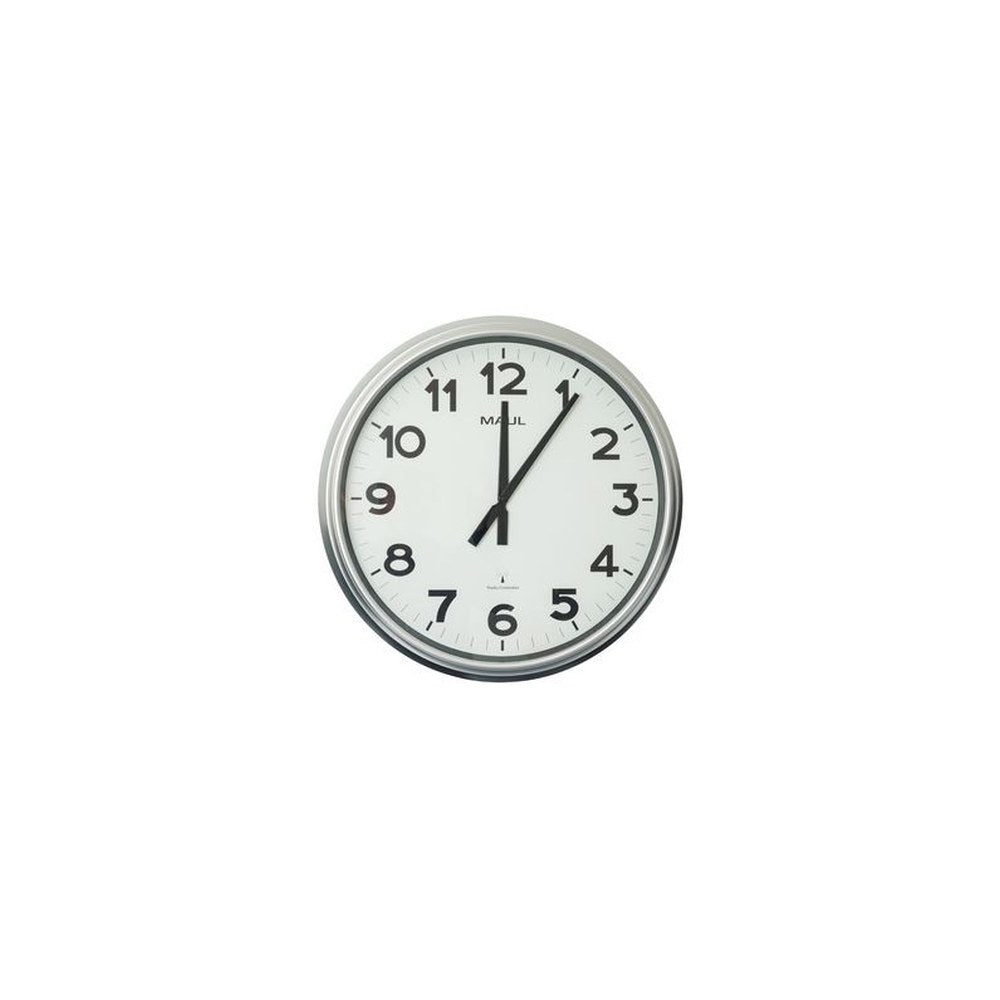MAUL Horloge murale/radio MAULride, diamètre: 610 mm, argent