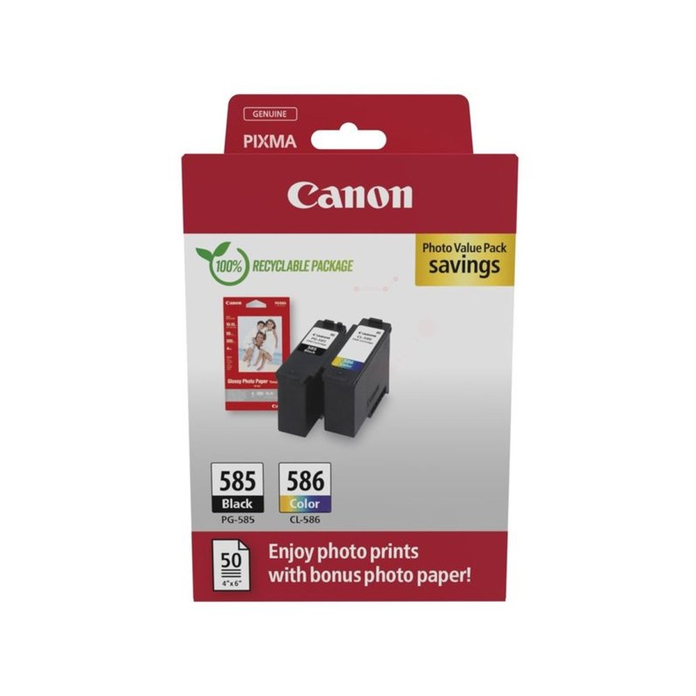 Cartouches d'origines Canon 6205C004 / PG-585/CL-586 - multipack 2 couleurs : noire, multicouleur