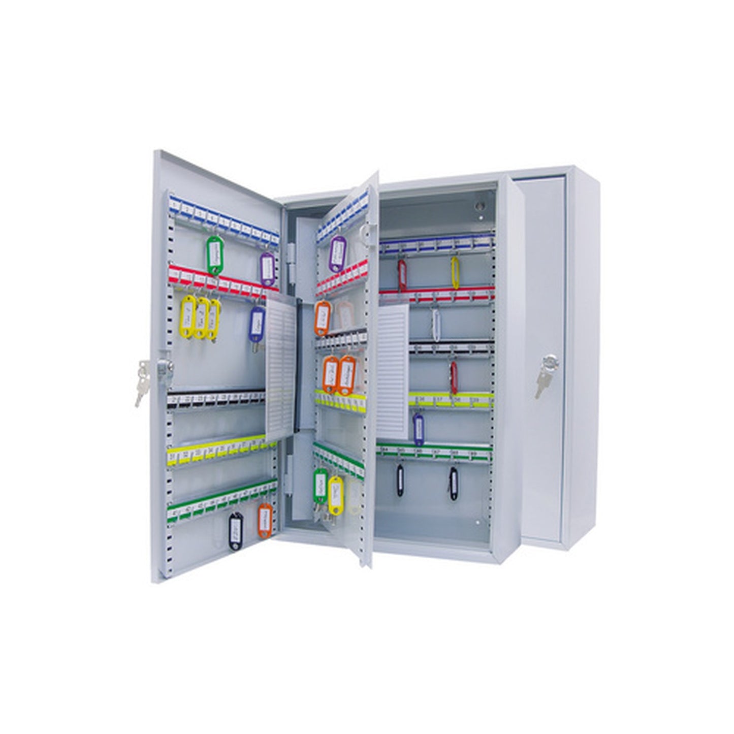 WEDO Armoire à clés pour 200 clés, dix barettes, gris clair
