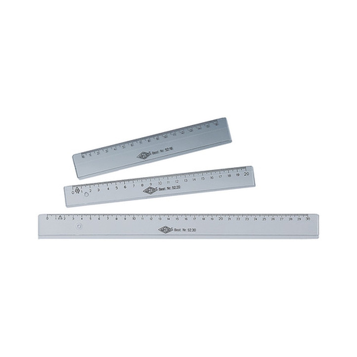 WEDO Règle plate, 200 mm, en plastique, transparente