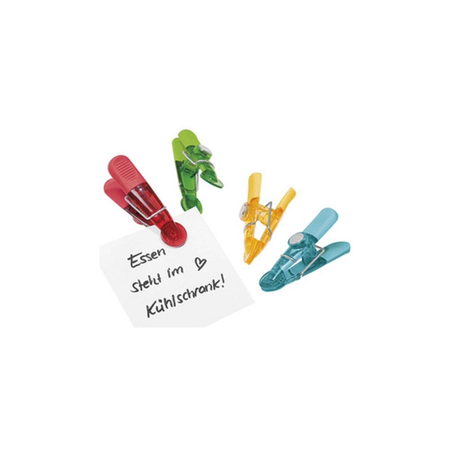 WEDO Aimants clip GLOSSY, kit de 4, assorti