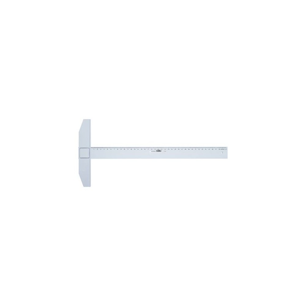 M+R Règle té, longueur de mesure: 750 mm, bleu transparent