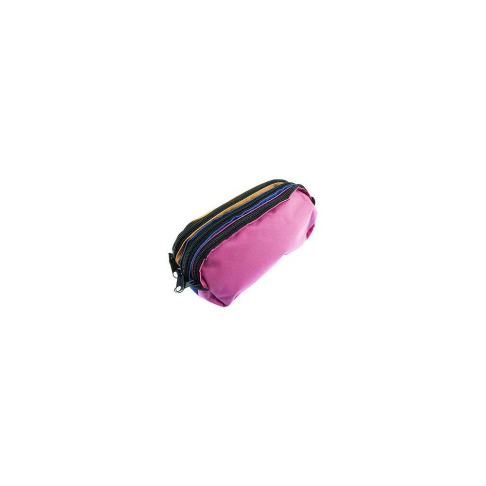 kangaro Trousse, 3 compartiments, orange/bleu/fuchsia