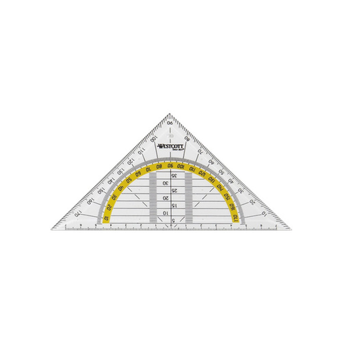 WESTCOTT Equerre géométrique, hypoténuse: 140 mm
