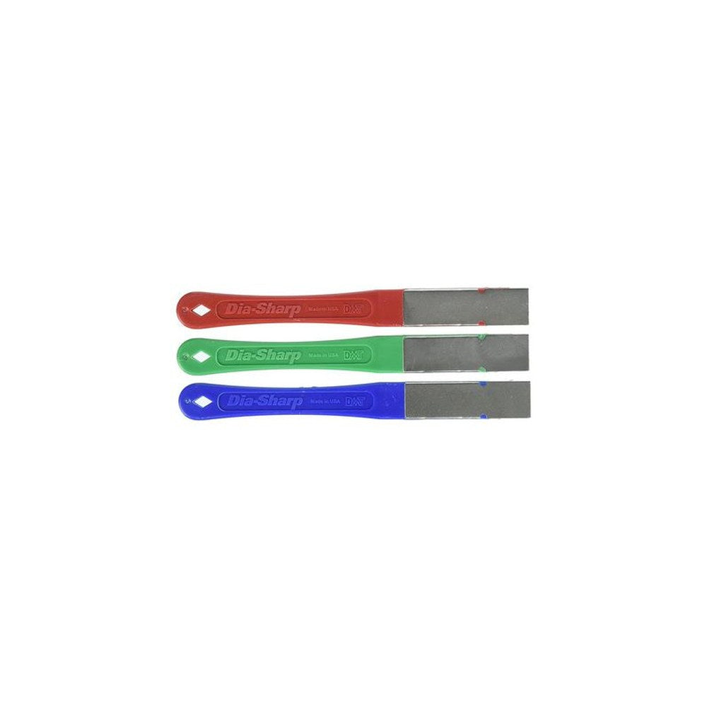 DMT Kit de limes plates diamant Dia-Sharp, kit de 3