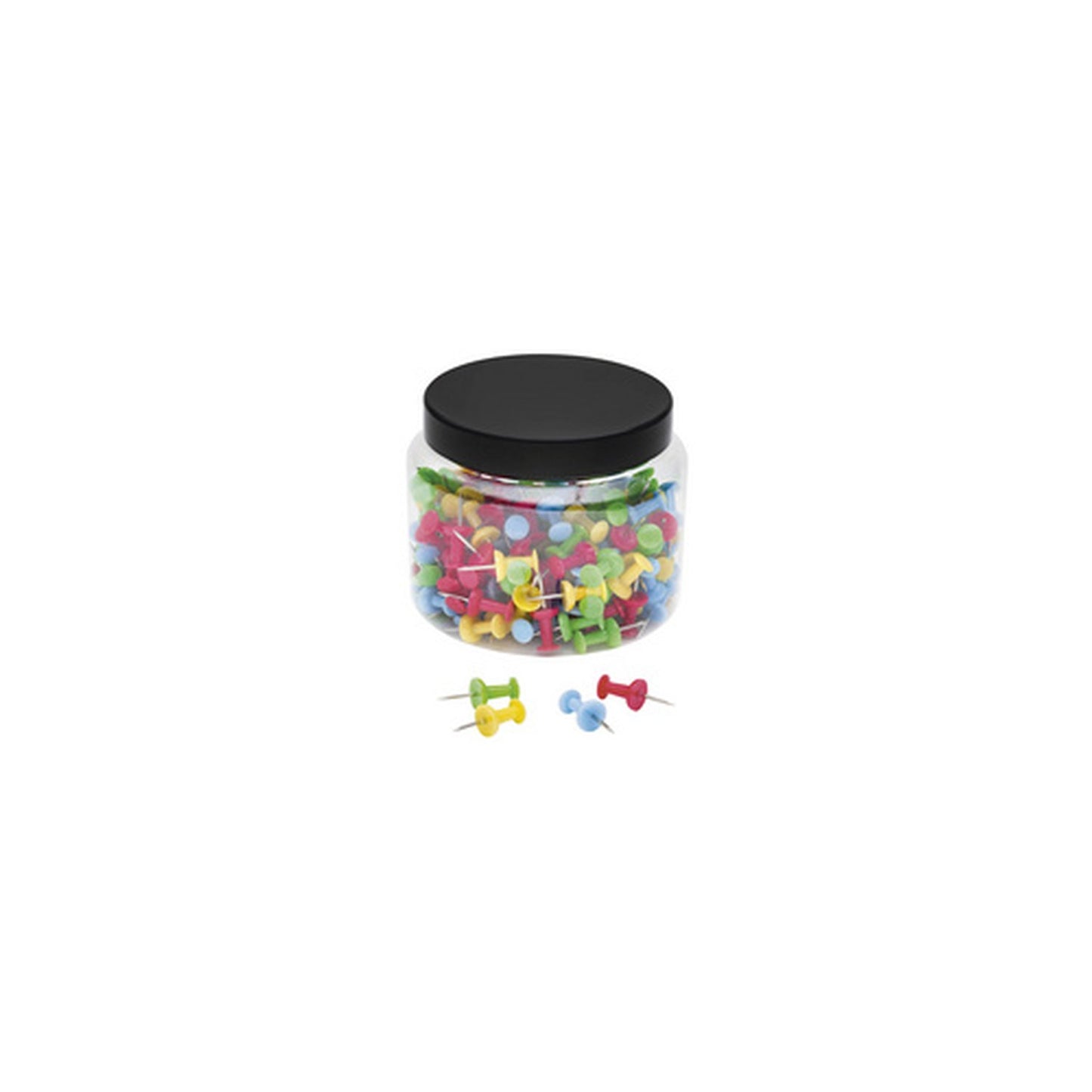 WEDO Punaises, dans une boîte transparente, couleurs assorti