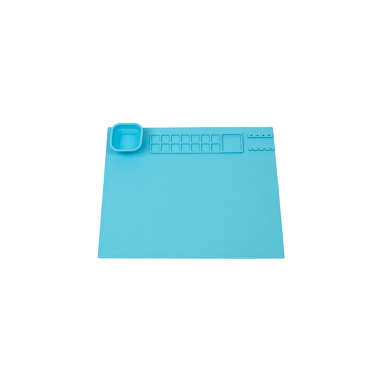WEDO Tapis de peinture en silicone, bleu clair